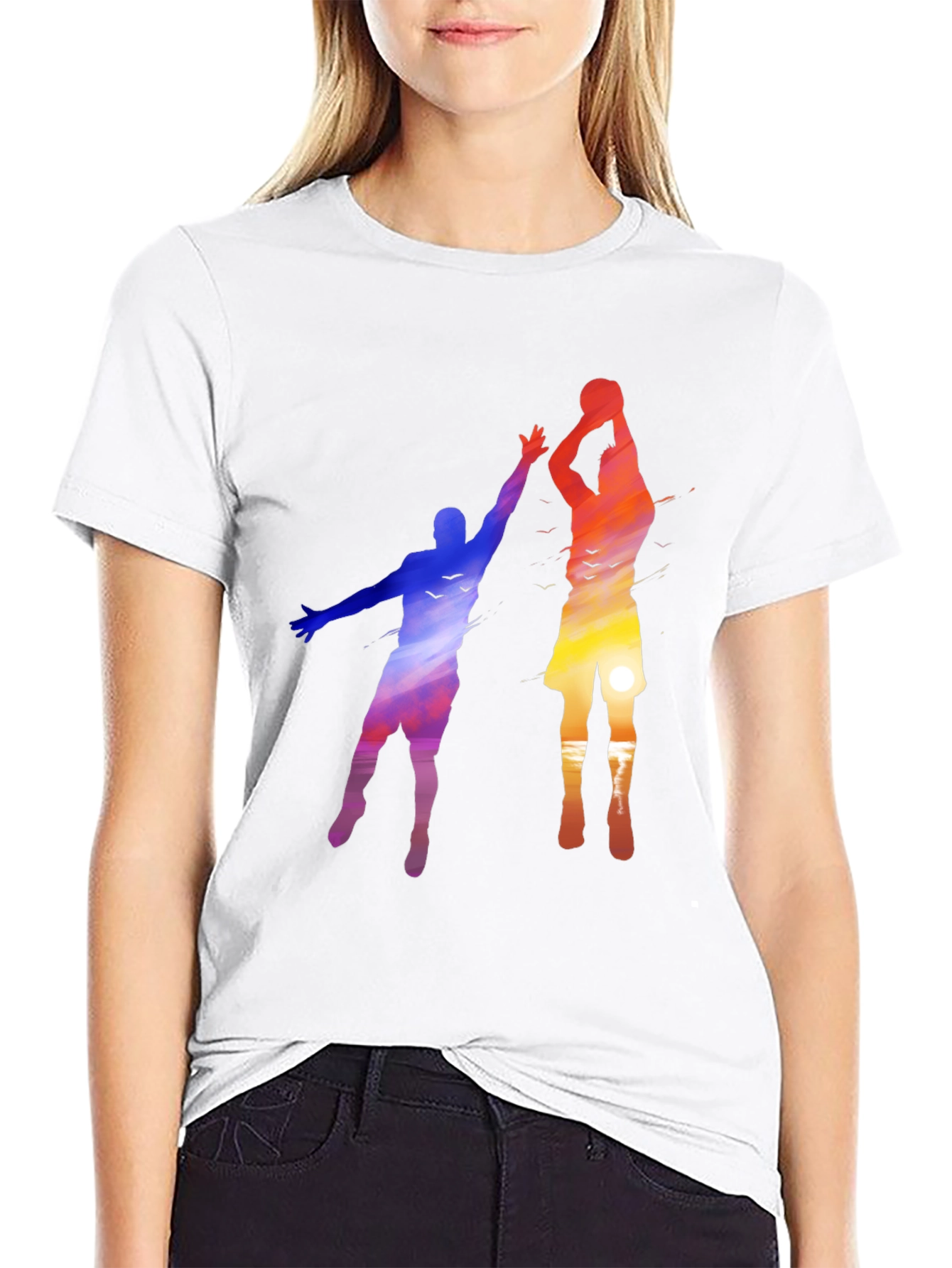 Sunset Basketball Graphic Tee
