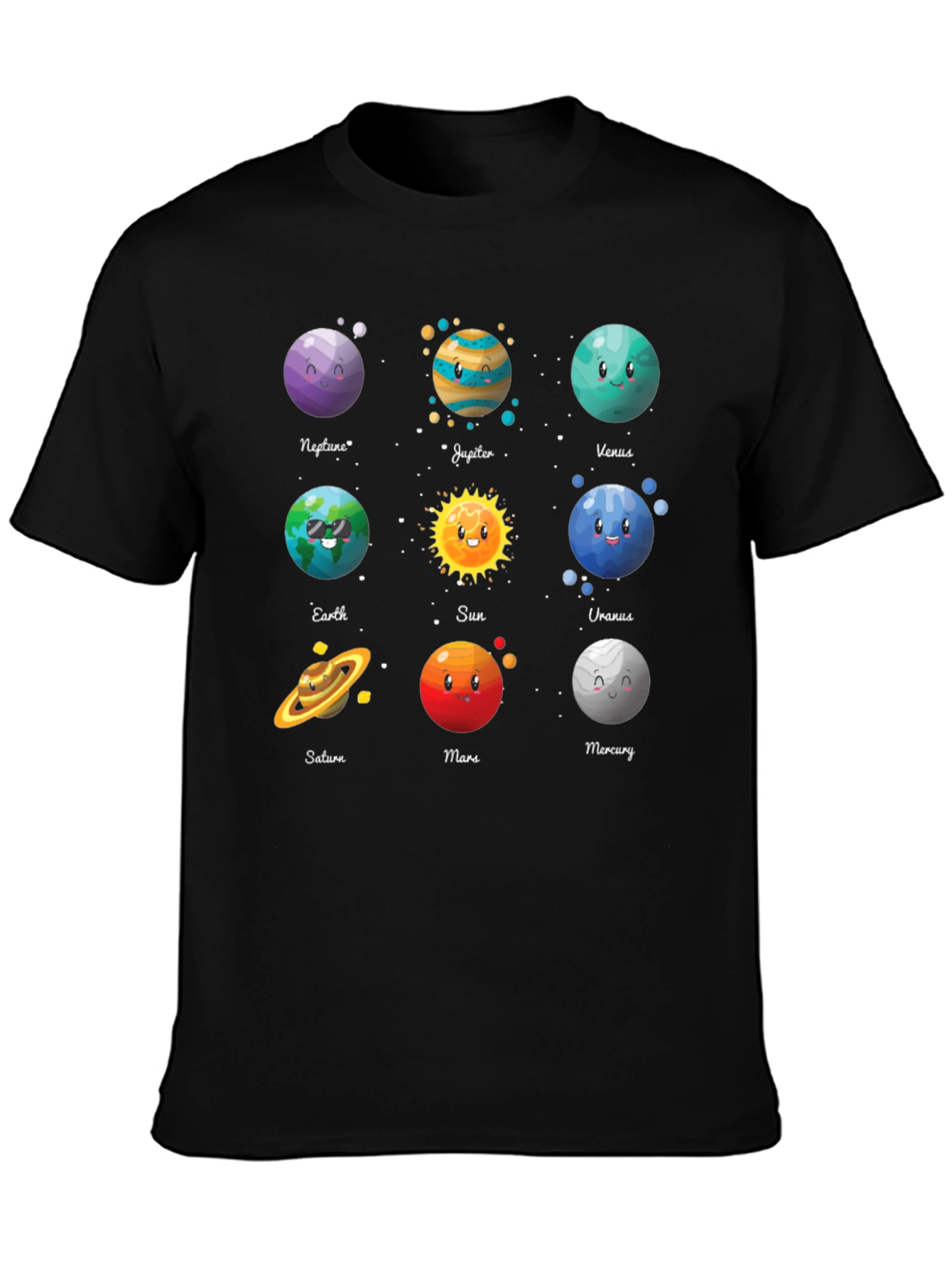 Solar System Planets Graphic T-Shirt