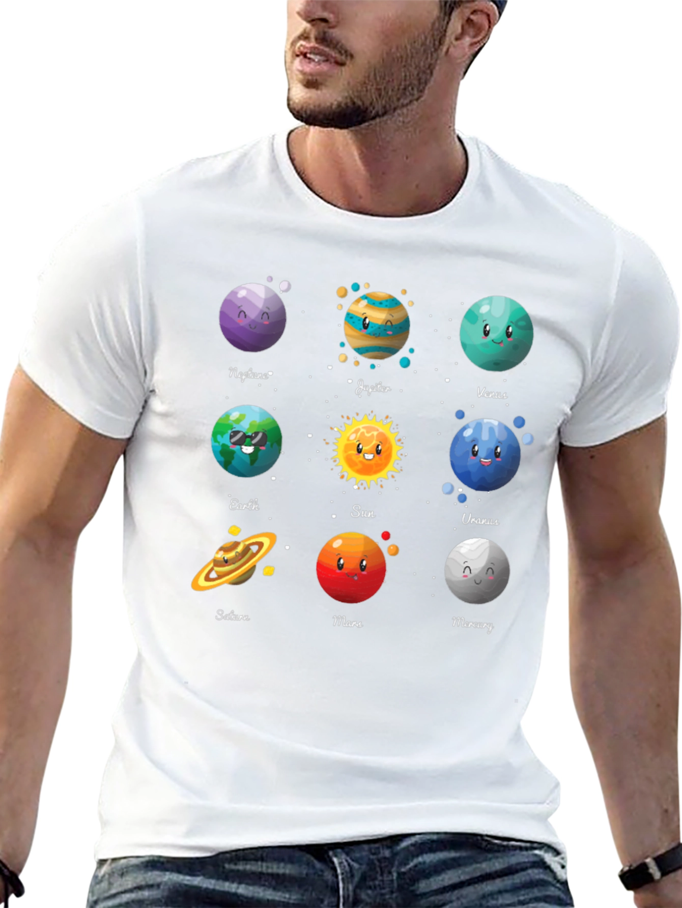 Solar System Planets Graphic T-Shirt