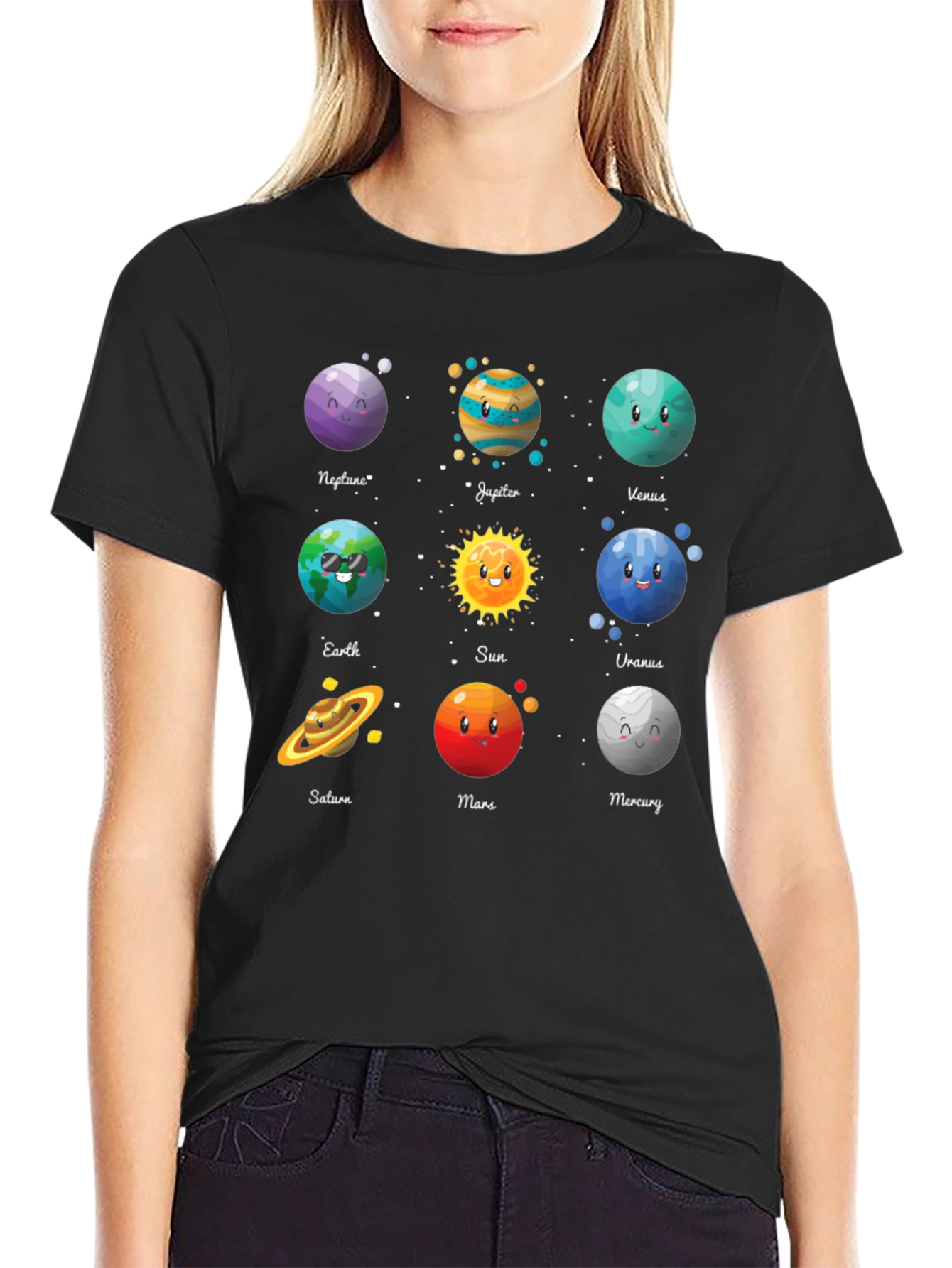 Solar System Planets Graphic T-Shirt