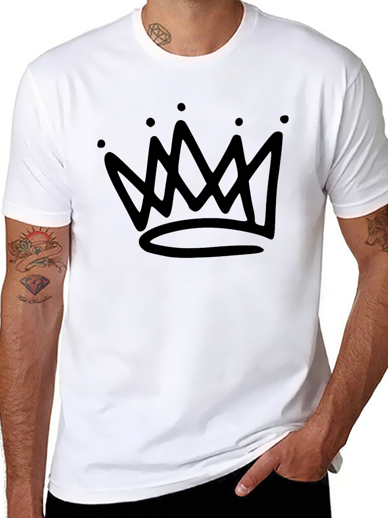 Crown Graphic Mens Black T-Shirt
