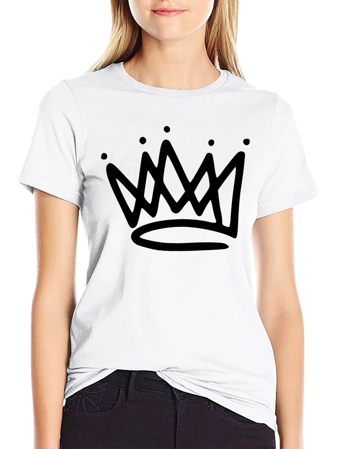 Crown Graphic Mens Black T-Shirt