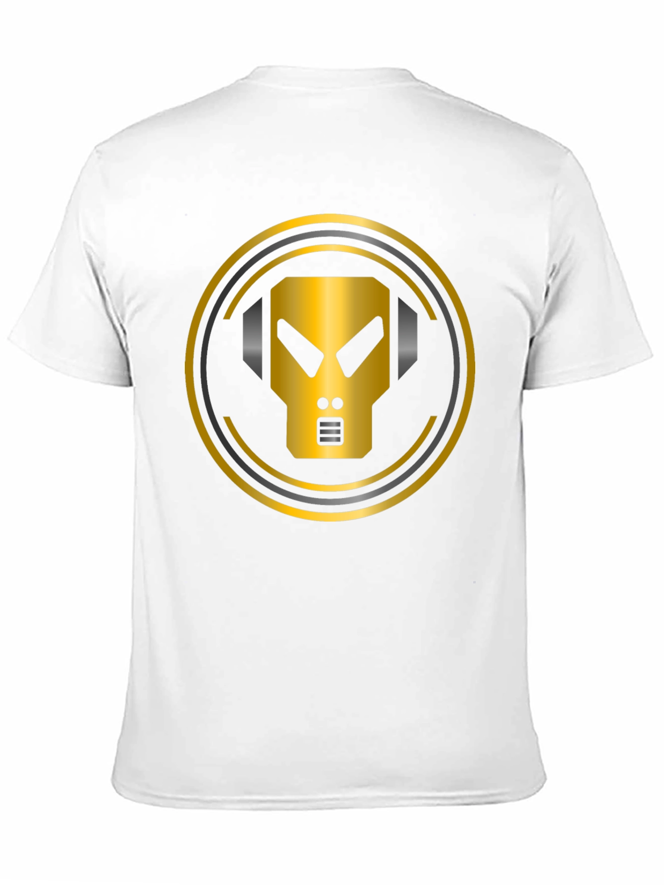 Gold Robot Headphone Graphic T-Shirt