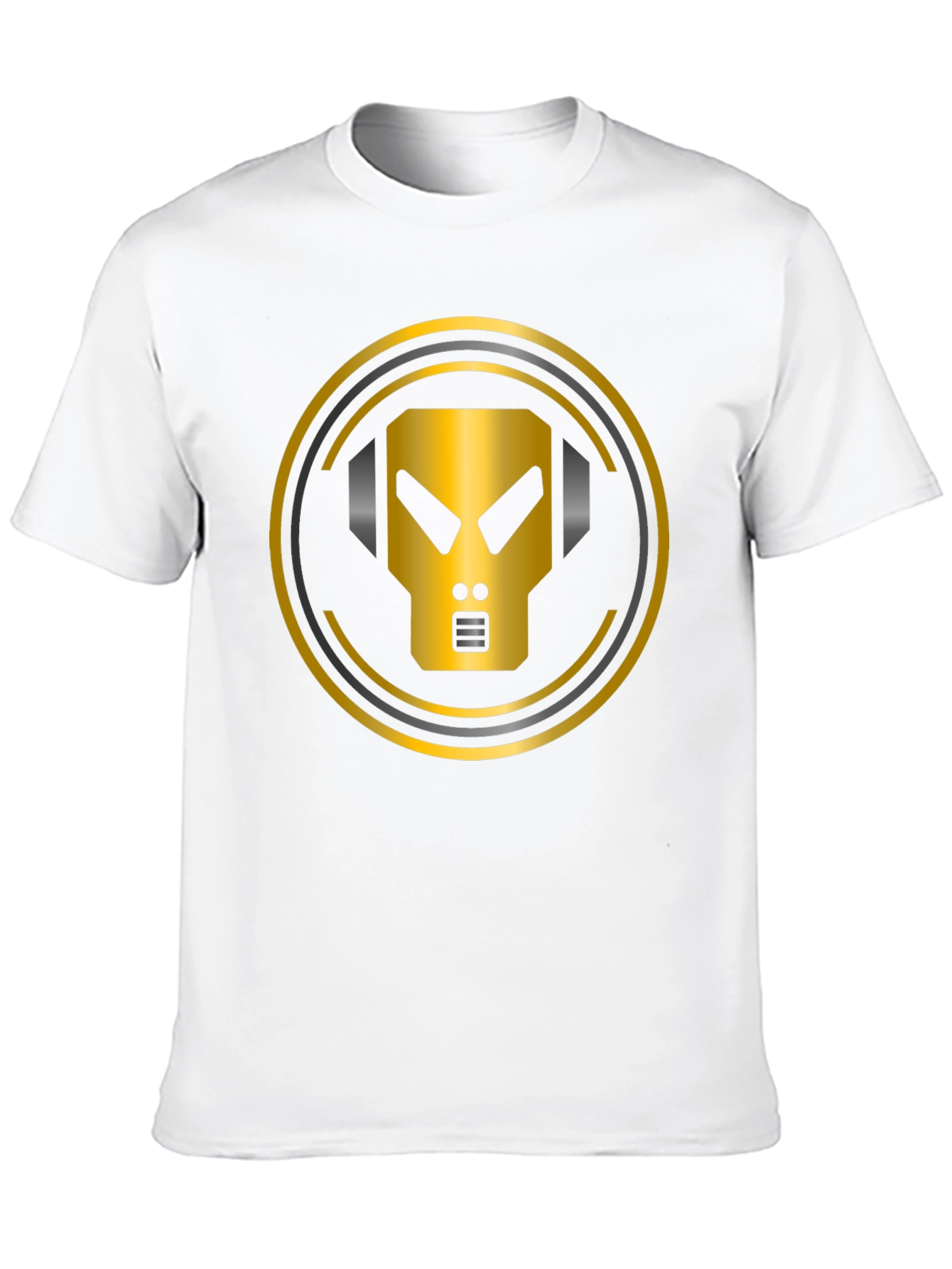 Gold Robot Headphone Graphic T-Shirt
