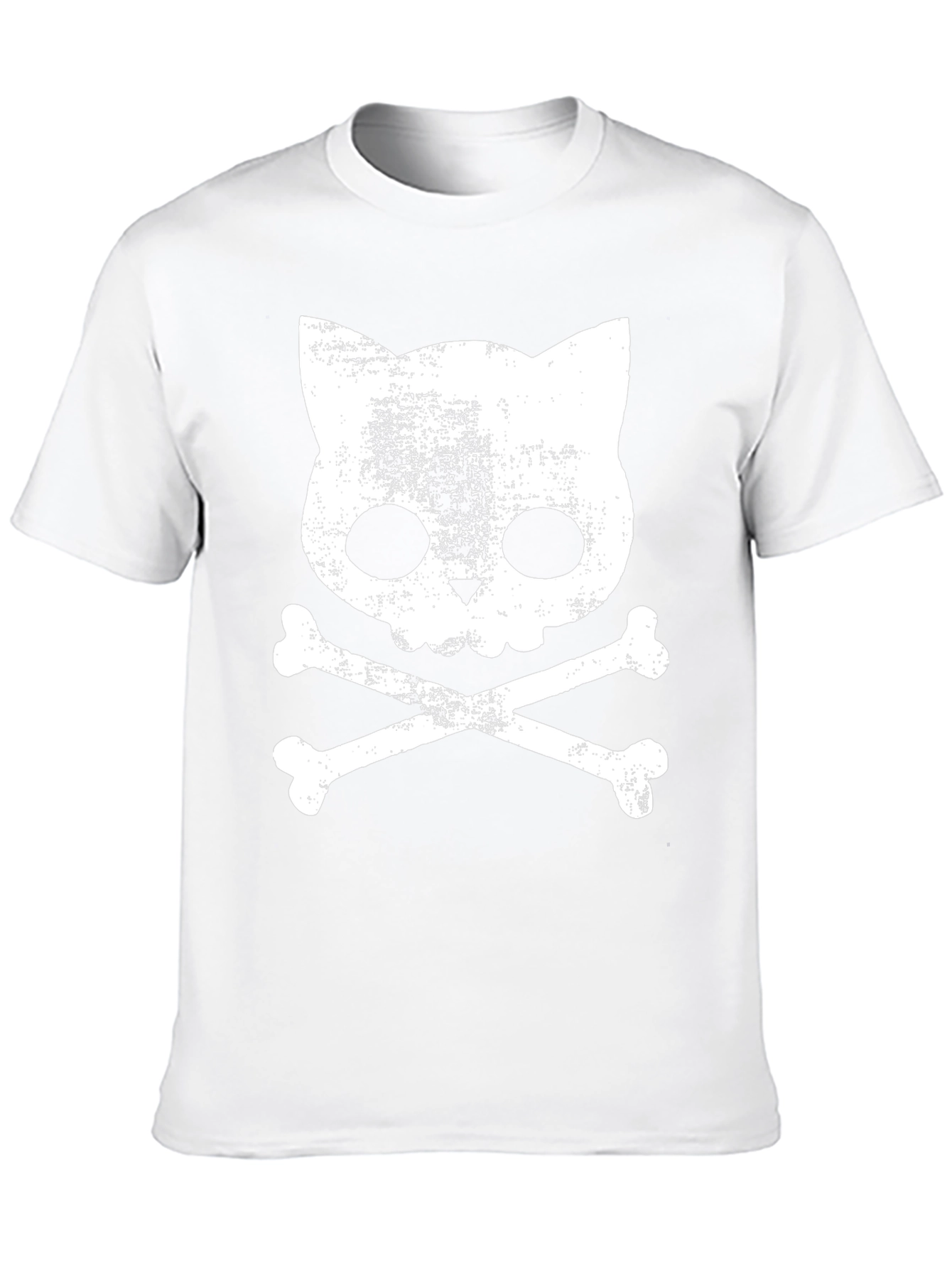 Cat Skull and Crossbones T-Shirt - Grunge Style