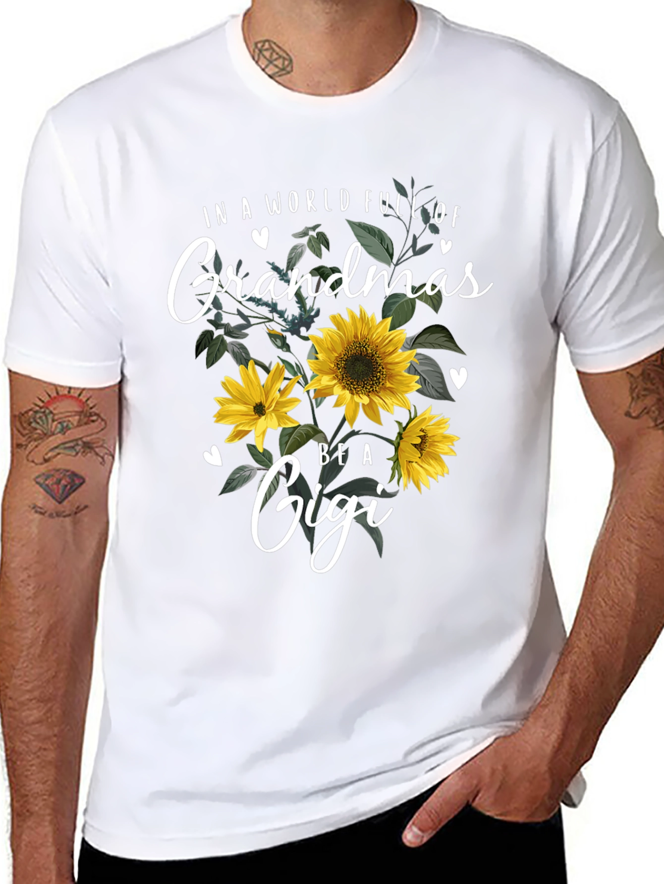 Grandma Gigi Sunflower Graphic T-Shirt