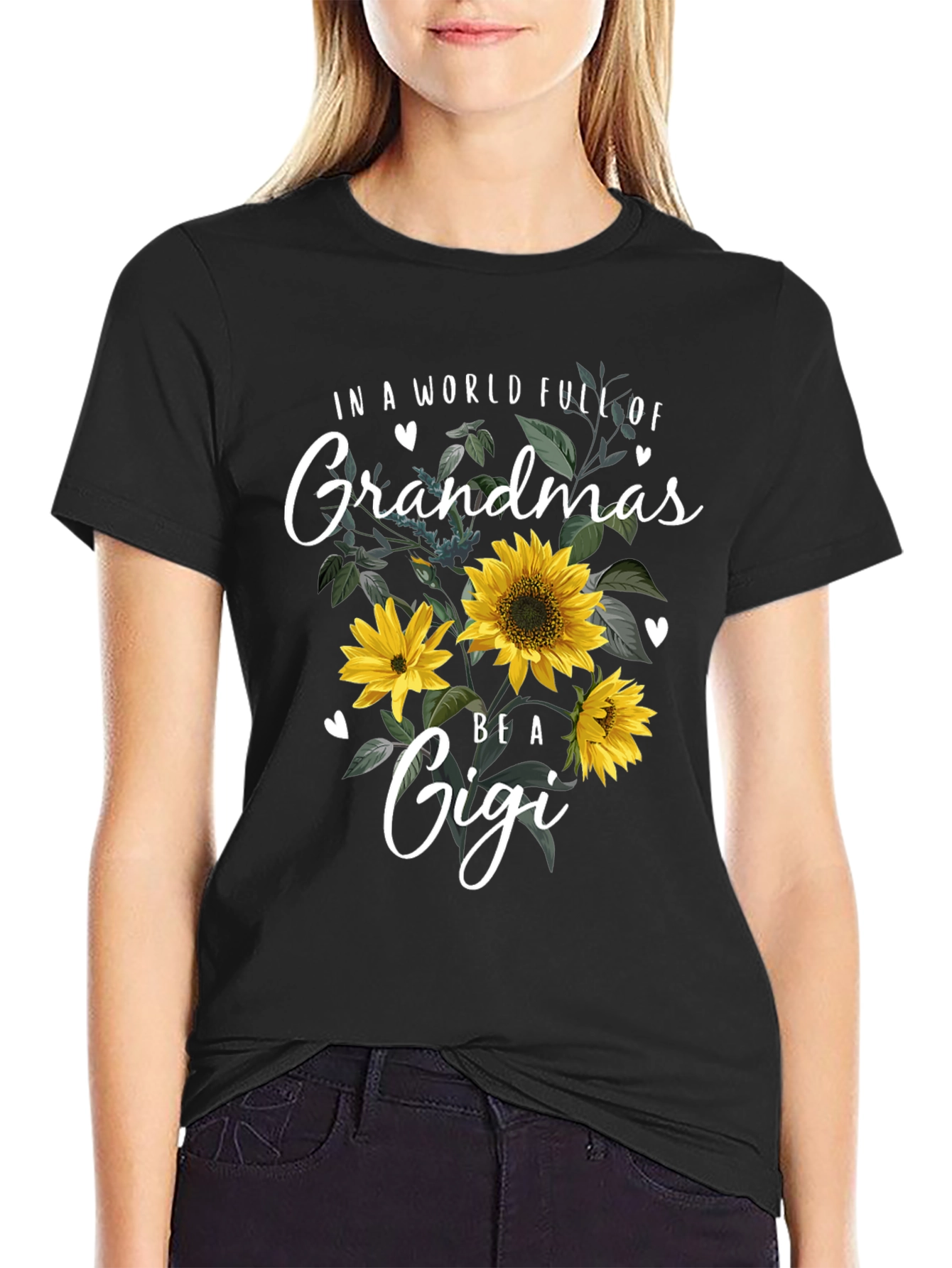 Grandma Gigi Sunflower Graphic T-Shirt