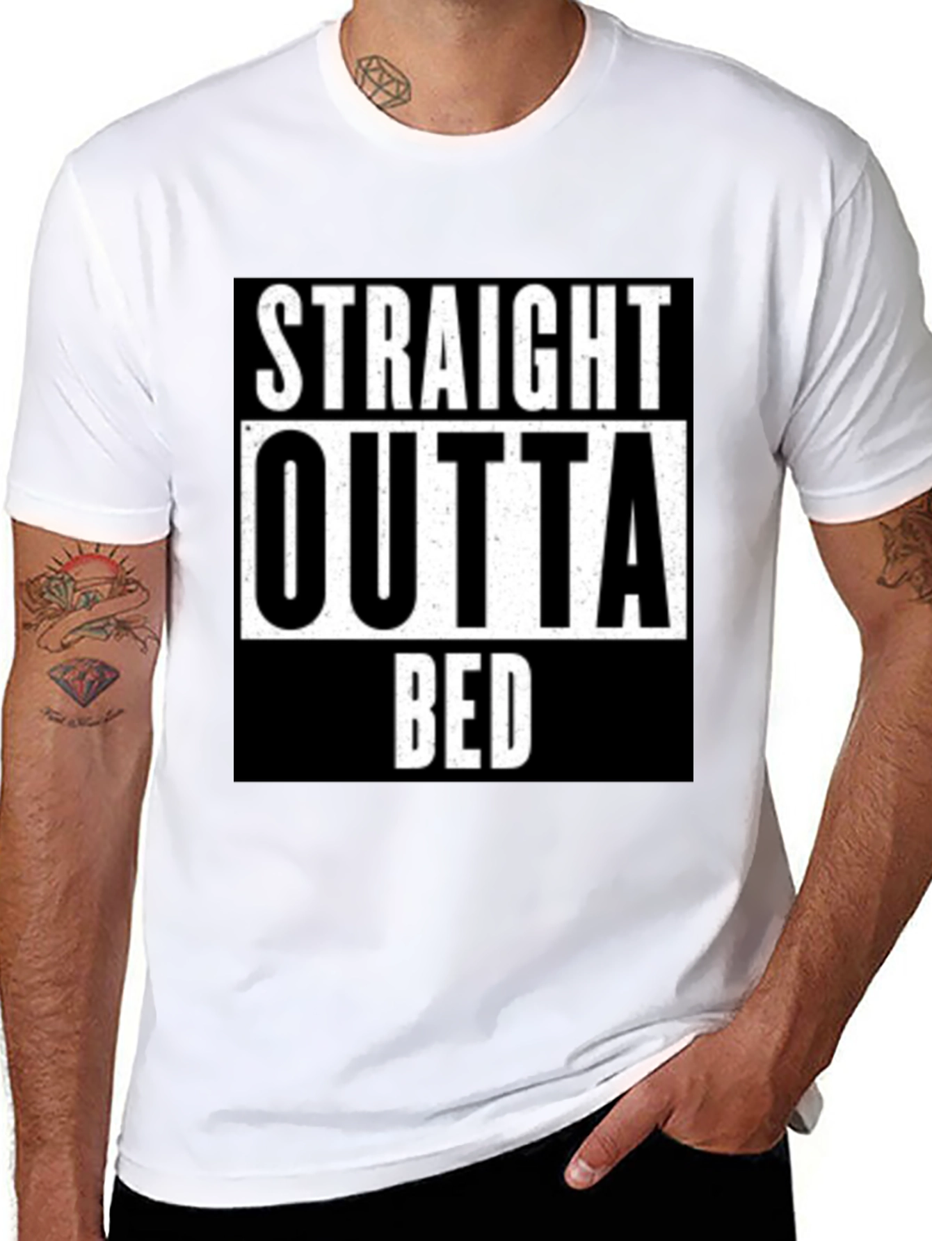 Straight Outta Bed Graphic Tee - Relaxed Fit