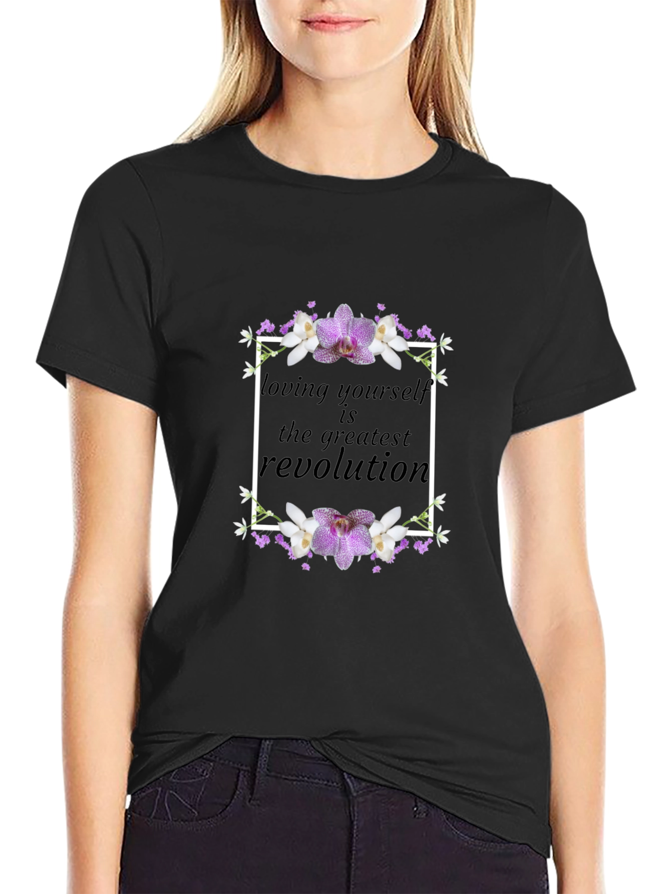 Floral Loving Yourself Revolution Graphic T-Shirt