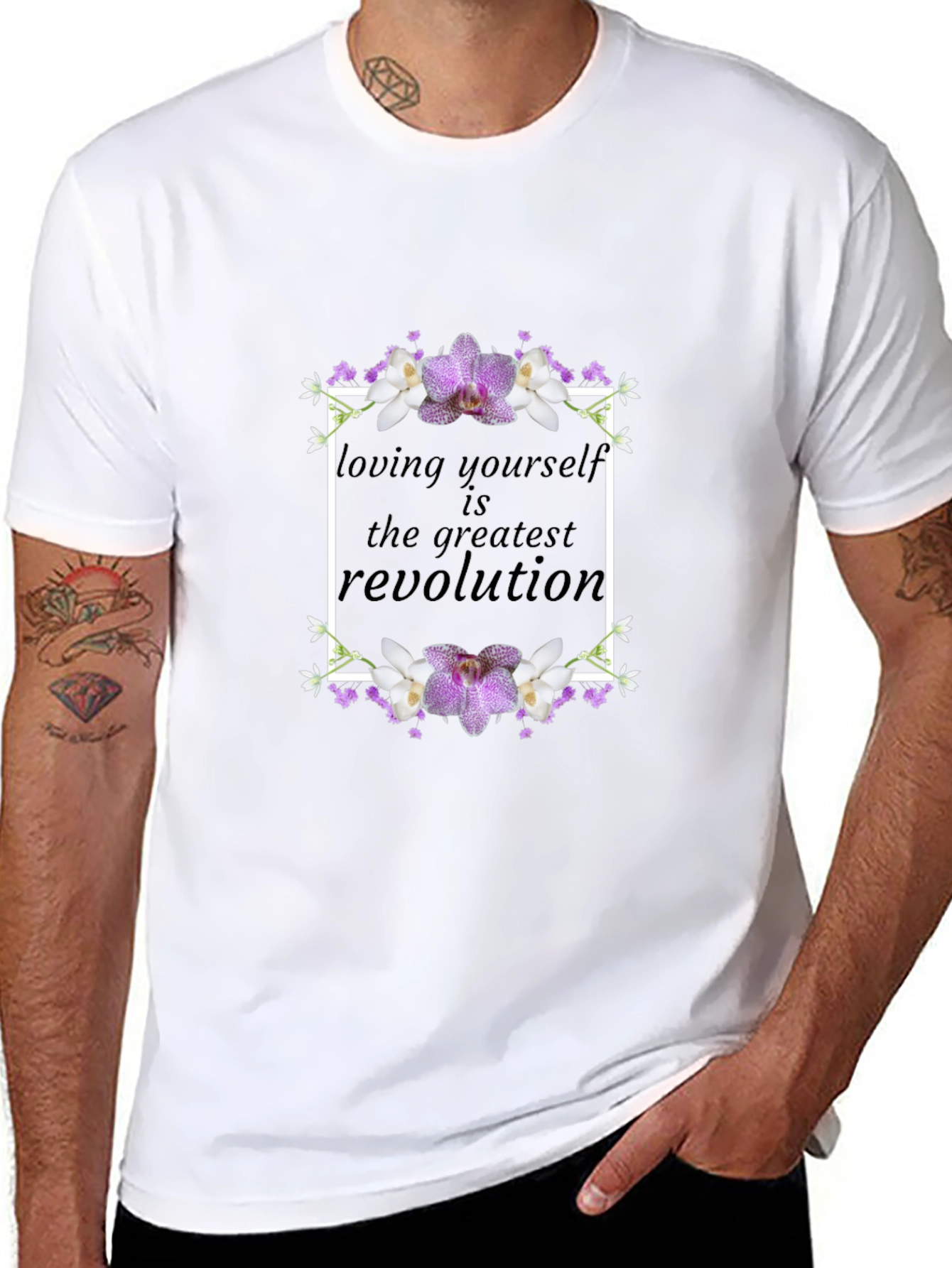 Floral Loving Yourself Revolution Graphic T-Shirt