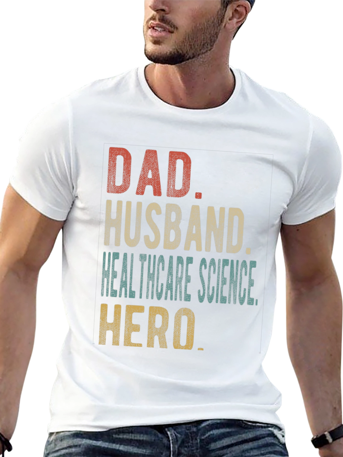 Dad Husband Healthcare Science Hero T-Shirt