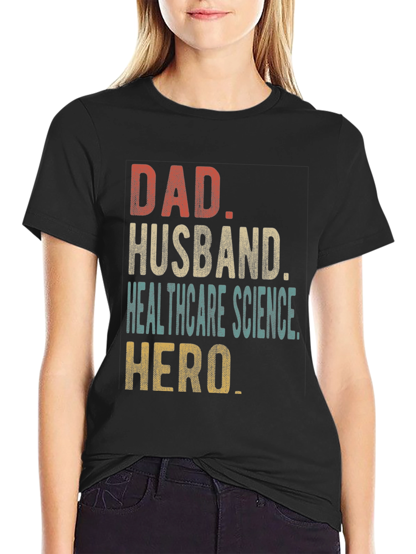 Dad Husband Healthcare Science Hero T-Shirt