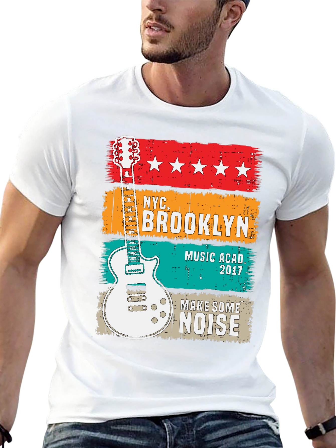 NYC Brooklyn Music Academy Guitar T-Shirt