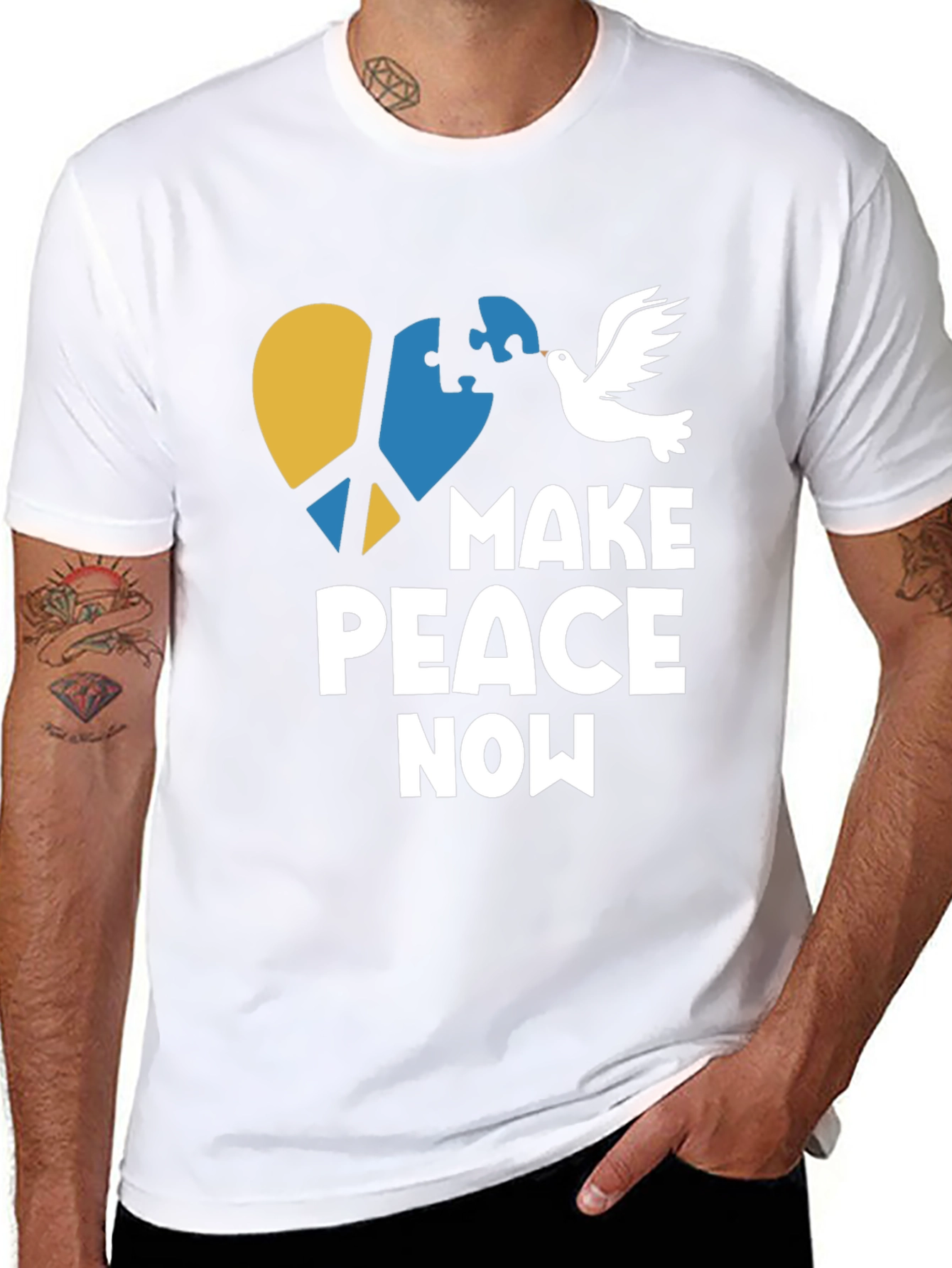 Make Peace Now T-Shirt - Ukraine Support