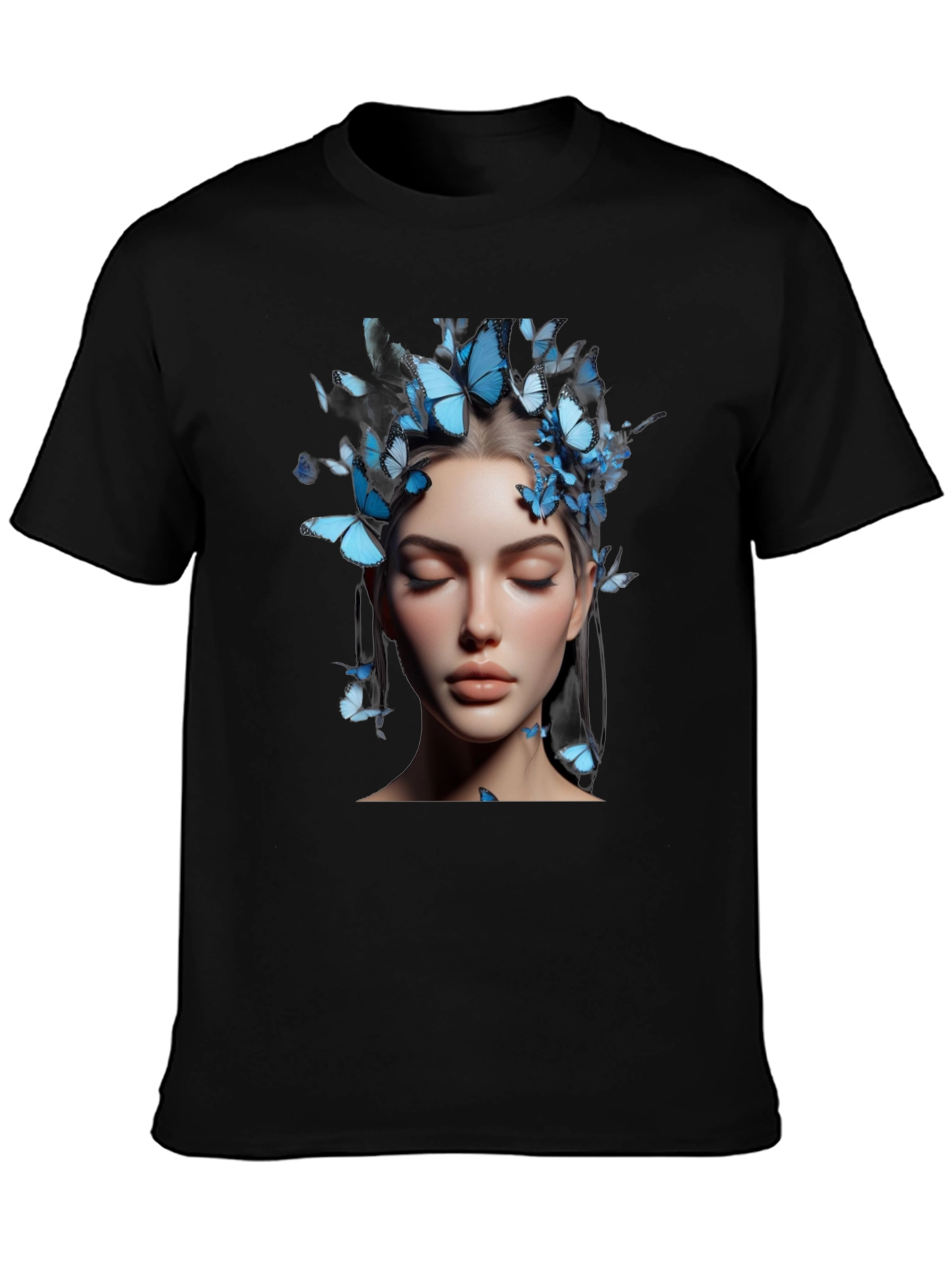 Butterfly Adorned Woman Graphic Tee