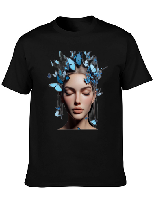 Butterfly Adorned Woman Graphic Tee
