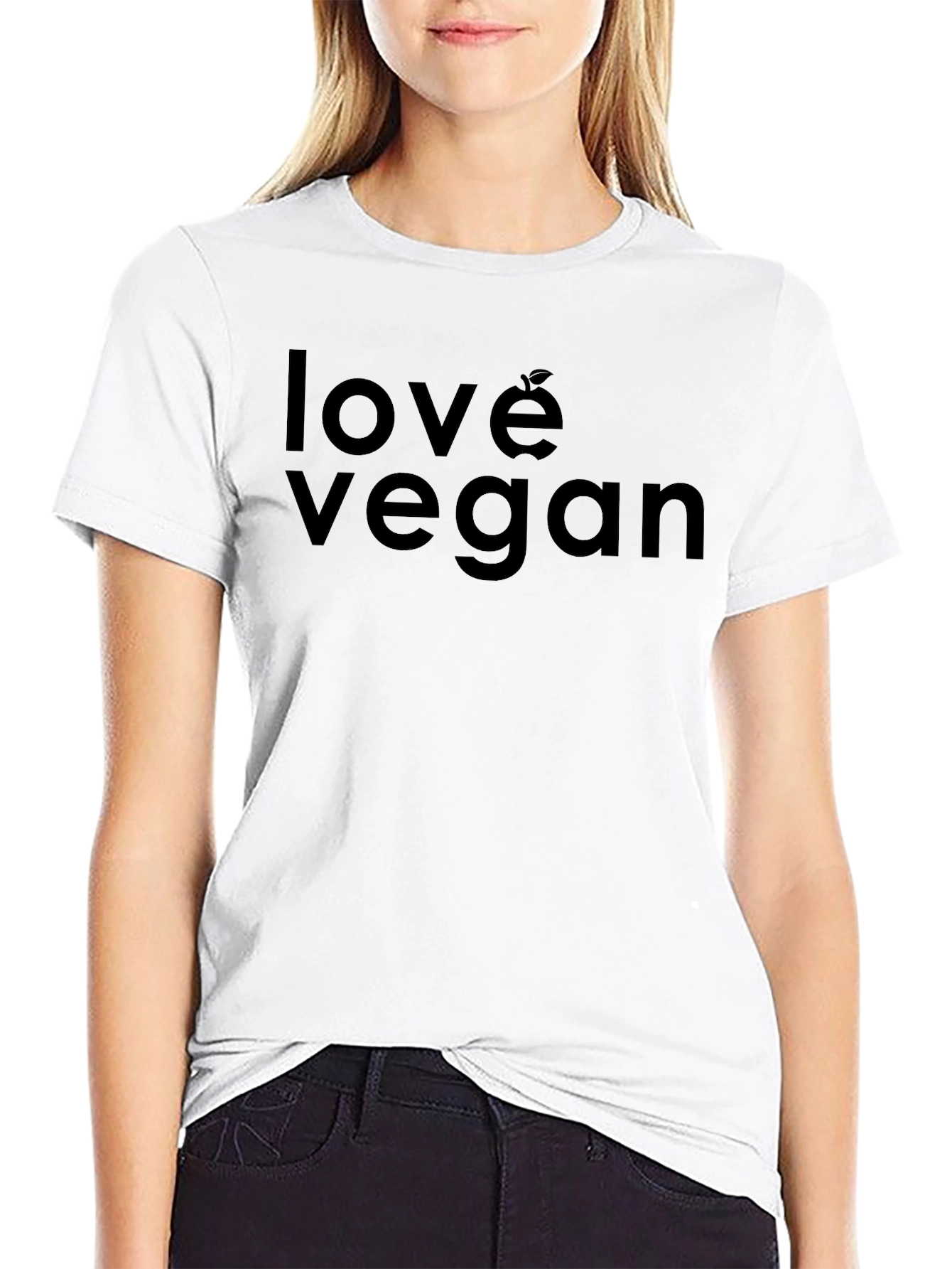 Love Vegan T-Shirt - Black Graphic Tee