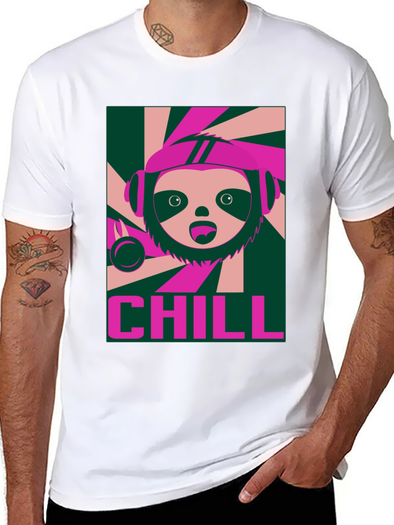 Chill Sloth Graphic Tee - Relaxed Vibe