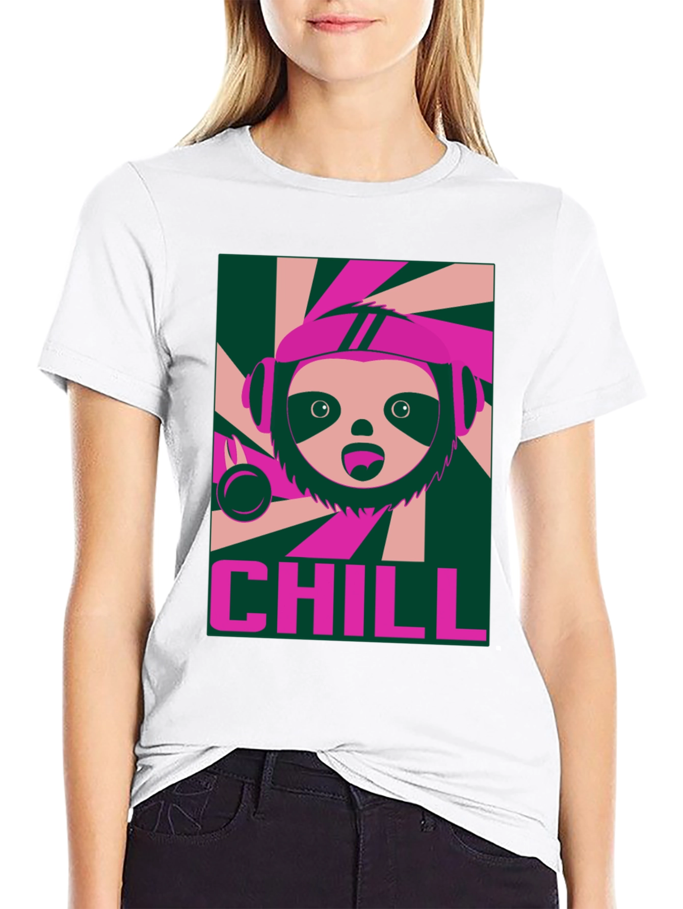 Chill Sloth Graphic Tee - Relaxed Vibe