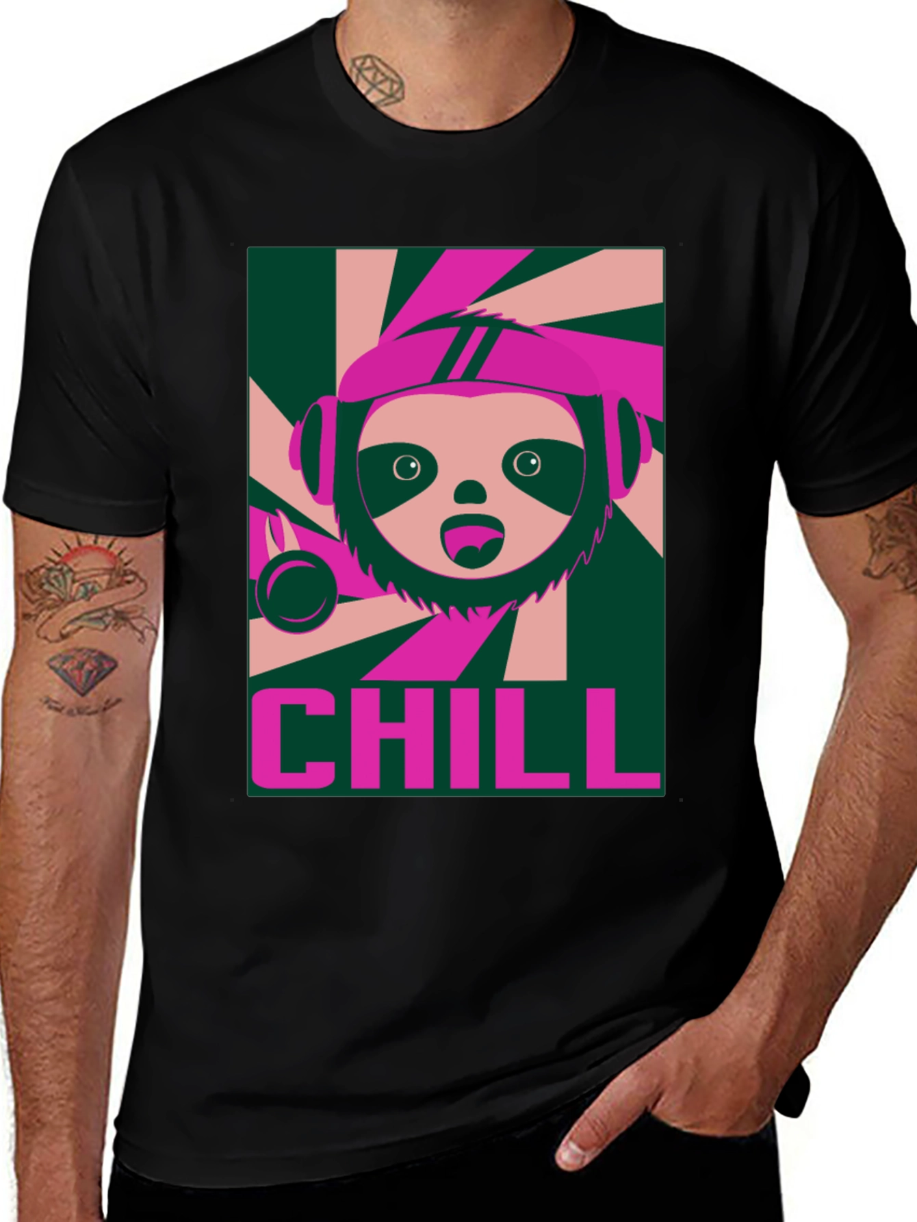 Chill Sloth Graphic Tee - Relaxed Vibe