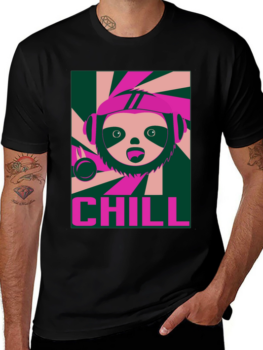 Chill Sloth Graphic Tee - Relaxed Vibe