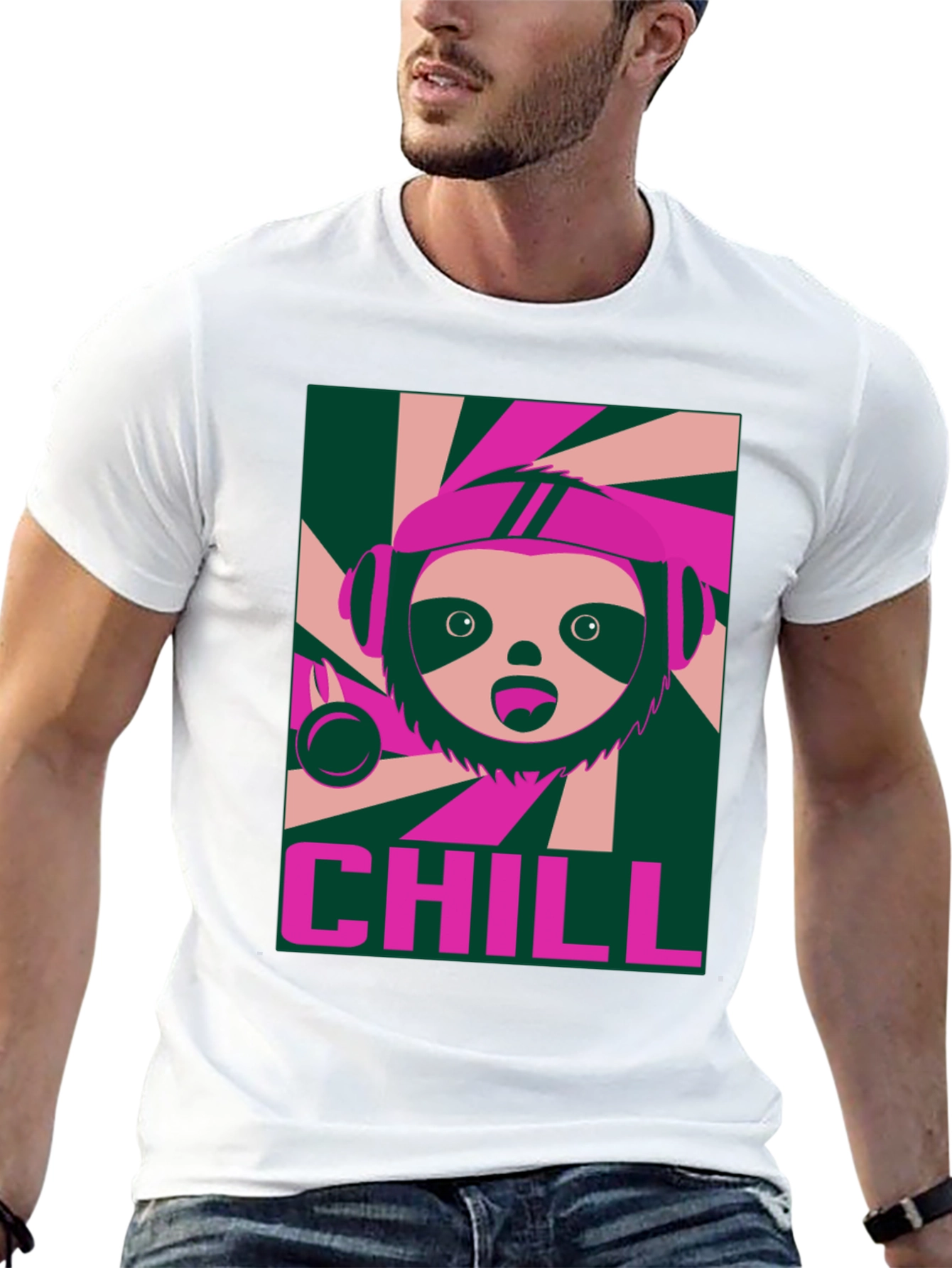 Chill Sloth Graphic Tee - Relaxed Vibe