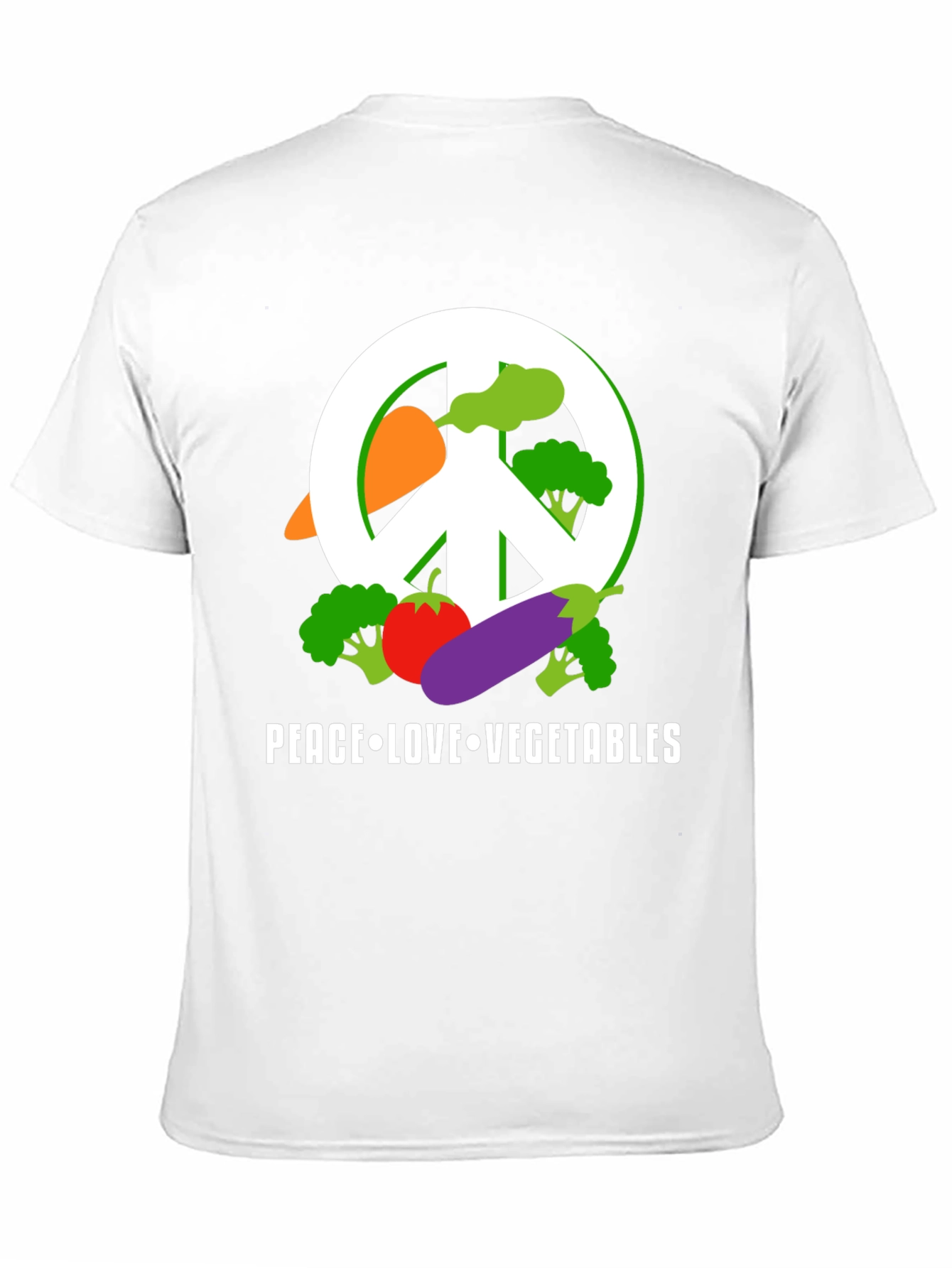 Peace Love Vegetables T-Shirt - Vegan Friendly