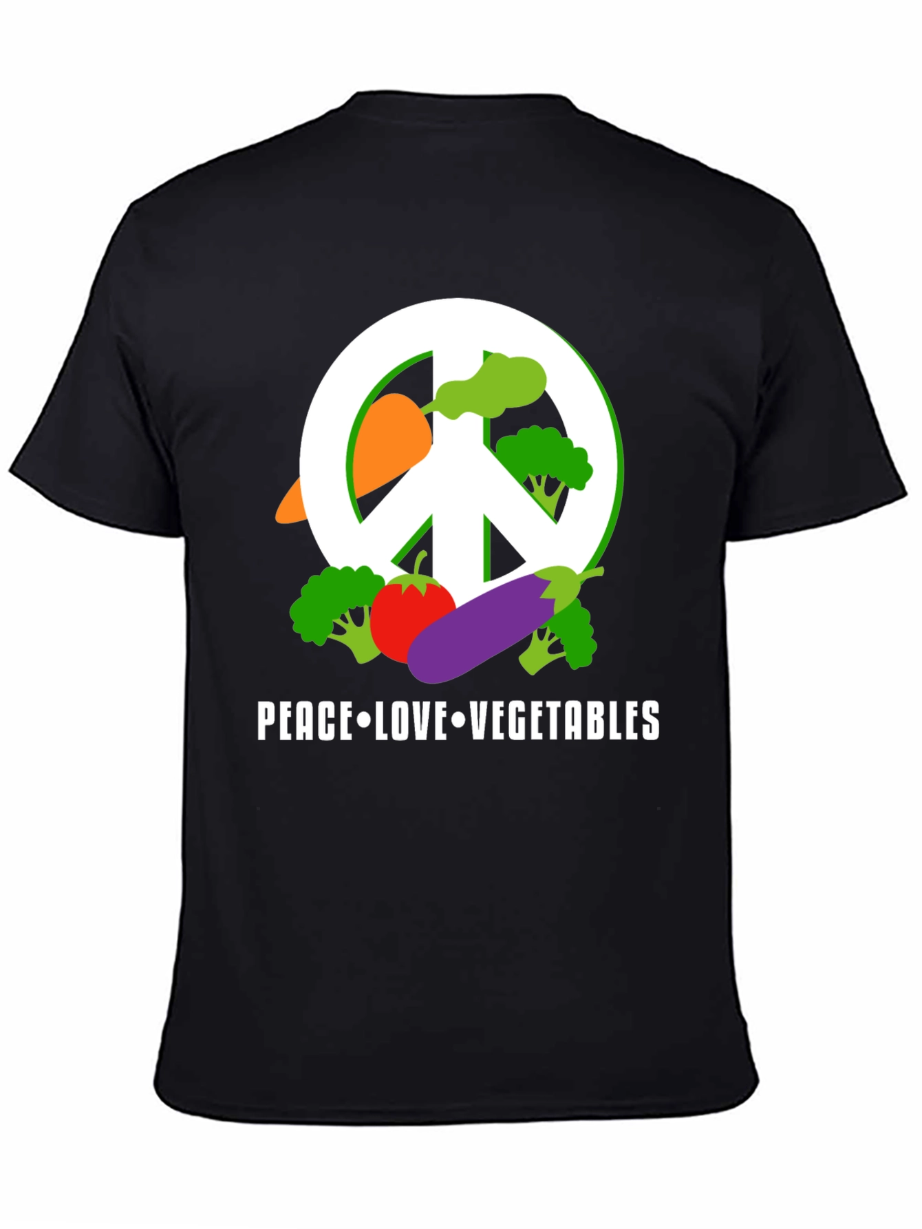 Peace Love Vegetables T-Shirt - Vegan Friendly