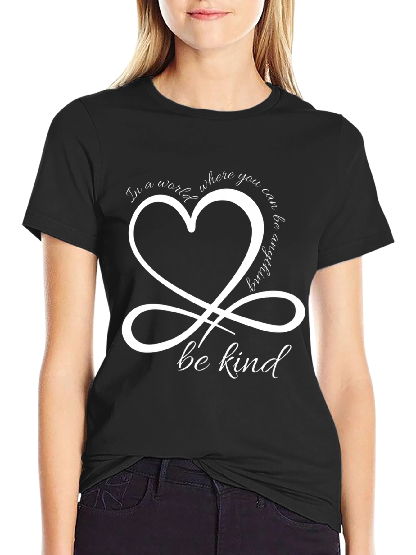 Be Kind T-Shirt: Heart Infinity Design