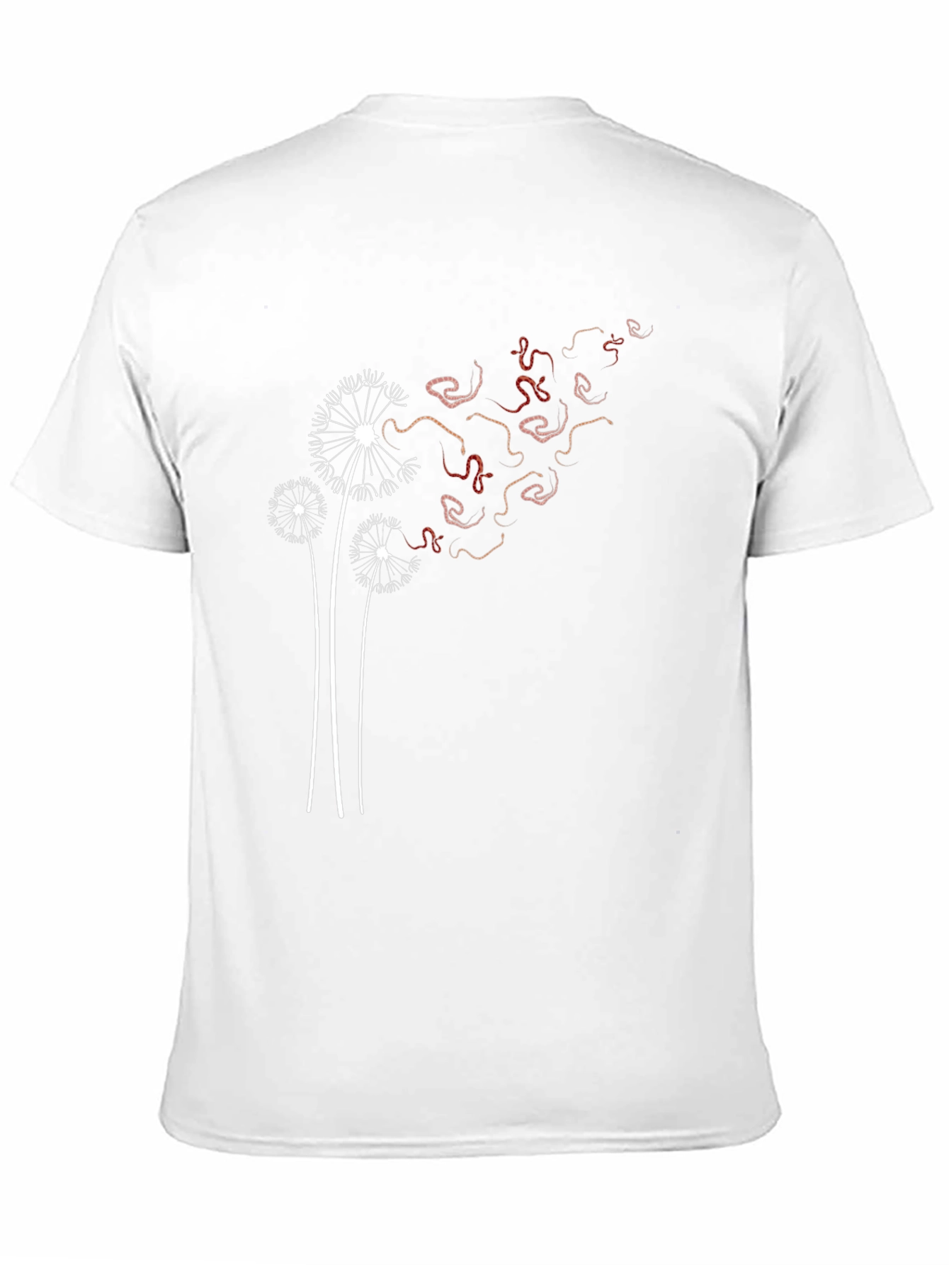 Dandelion Wishes Black Graphic T-Shirt
