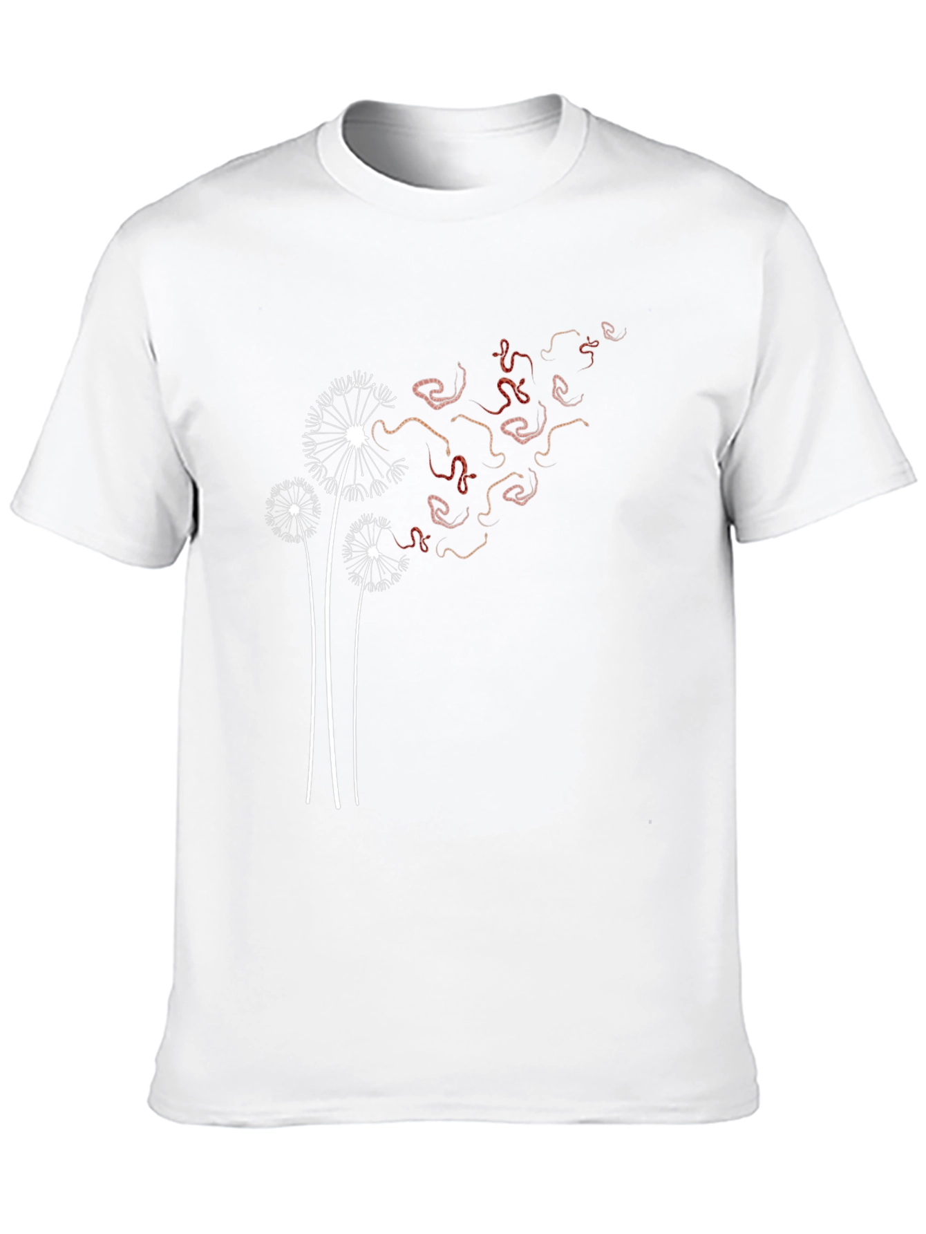 Dandelion Wishes Black Graphic T-Shirt