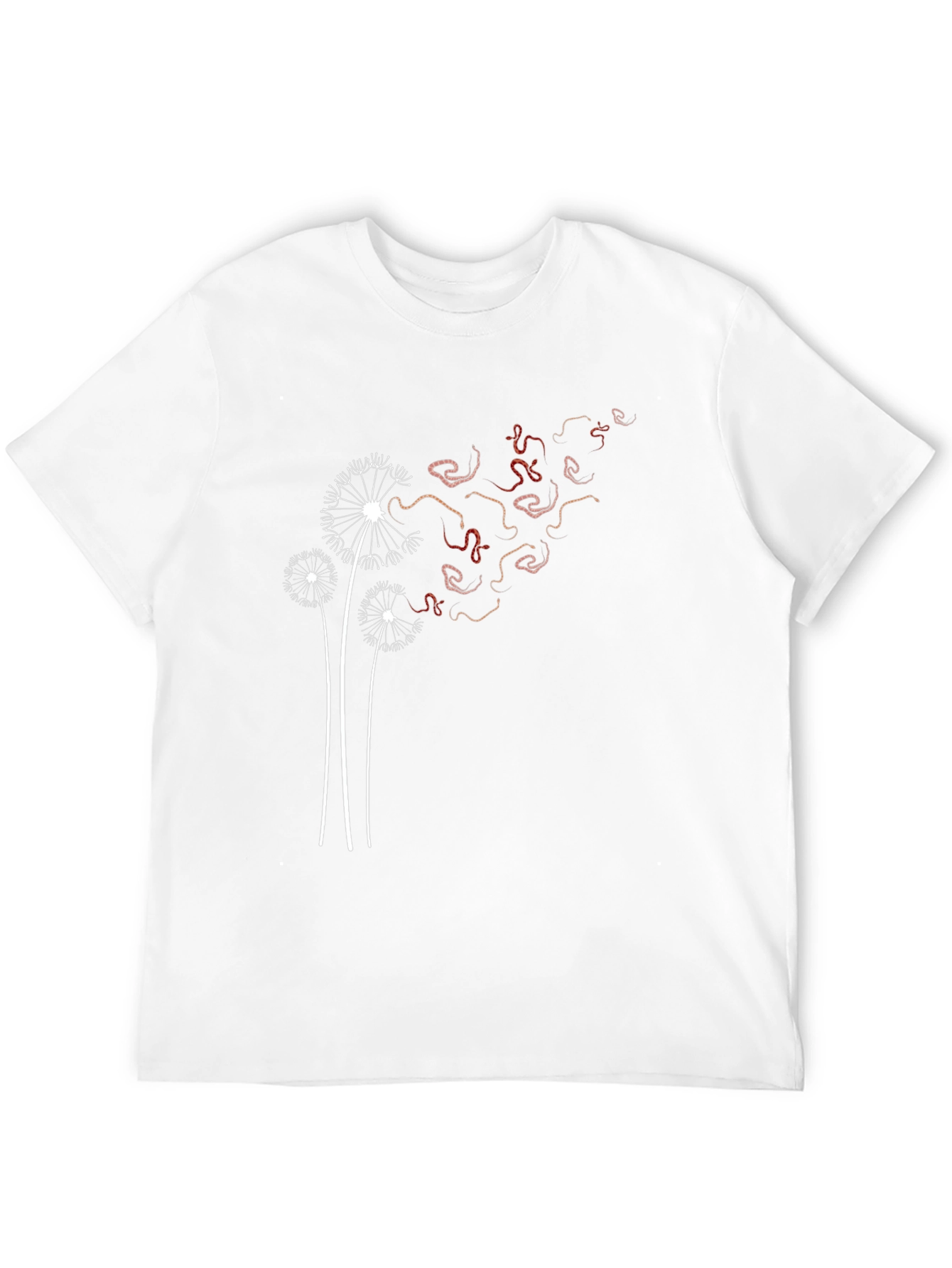 Dandelion Wishes Black Graphic T-Shirt