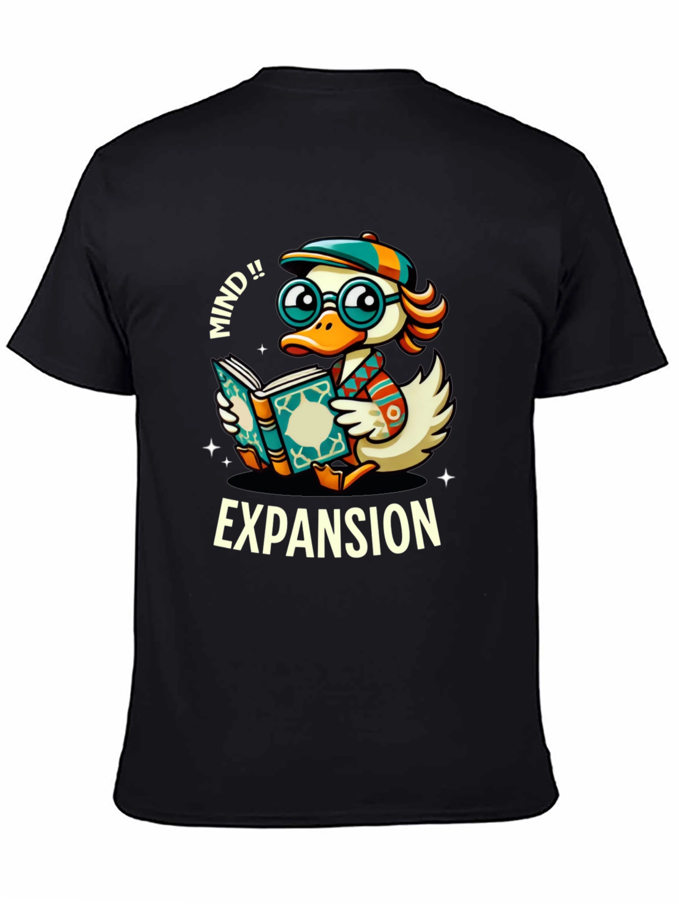 Mind Expansion Cartoon Duck Graphic T-Shirt