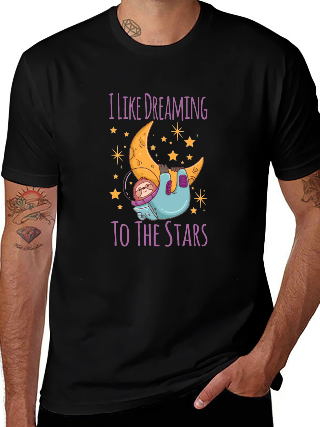 Dreaming Sloth in Space T-Shirt