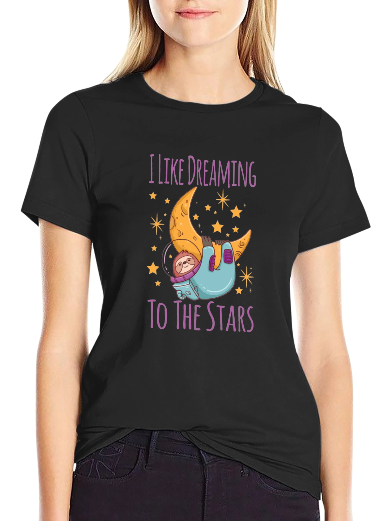 Dreaming Sloth in Space T-Shirt
