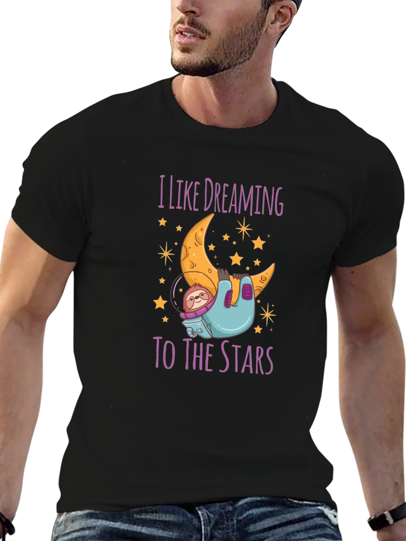 Dreaming Sloth in Space T-Shirt