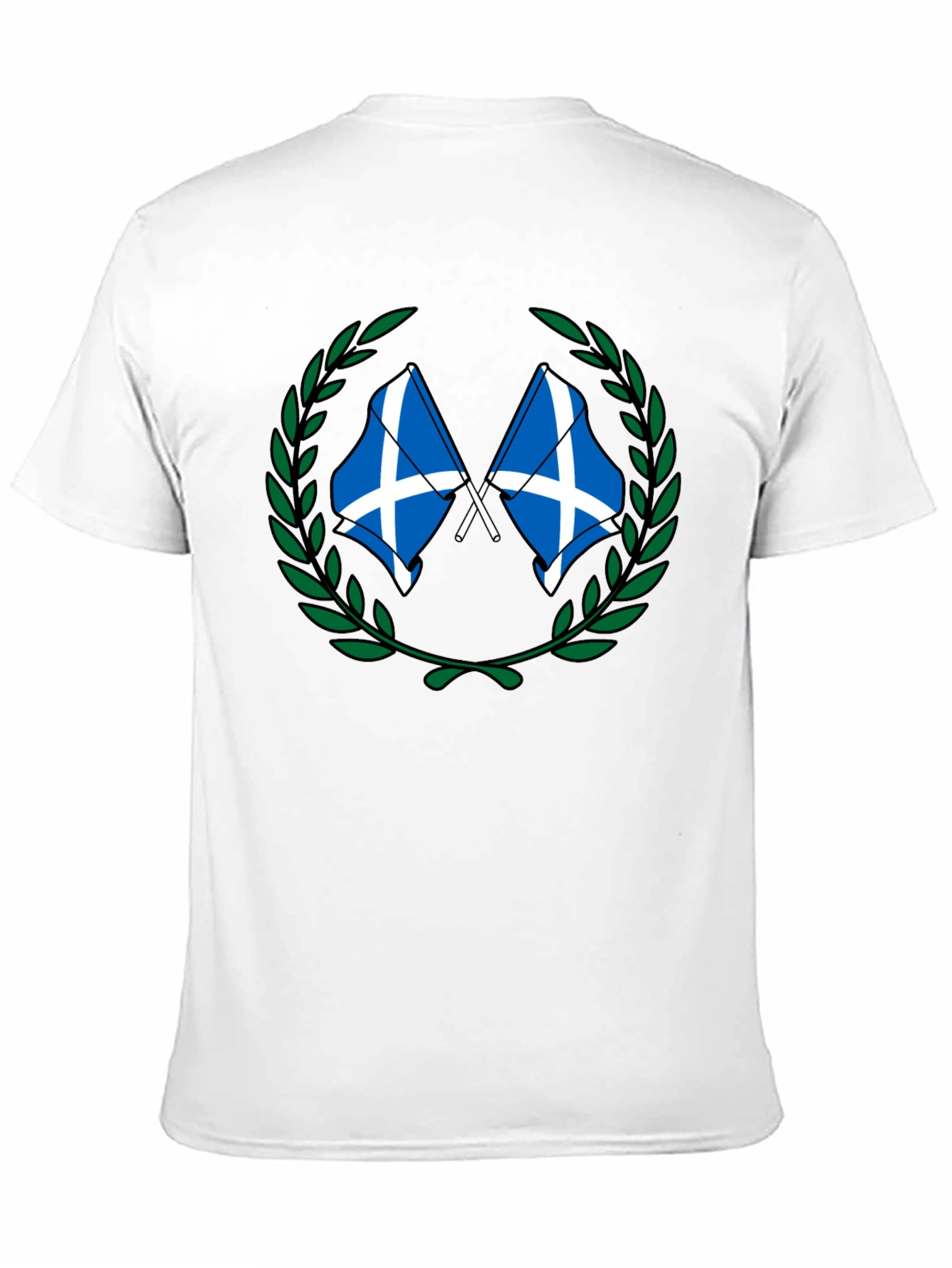 Scottish Flag Wreath Graphic Tee - Black