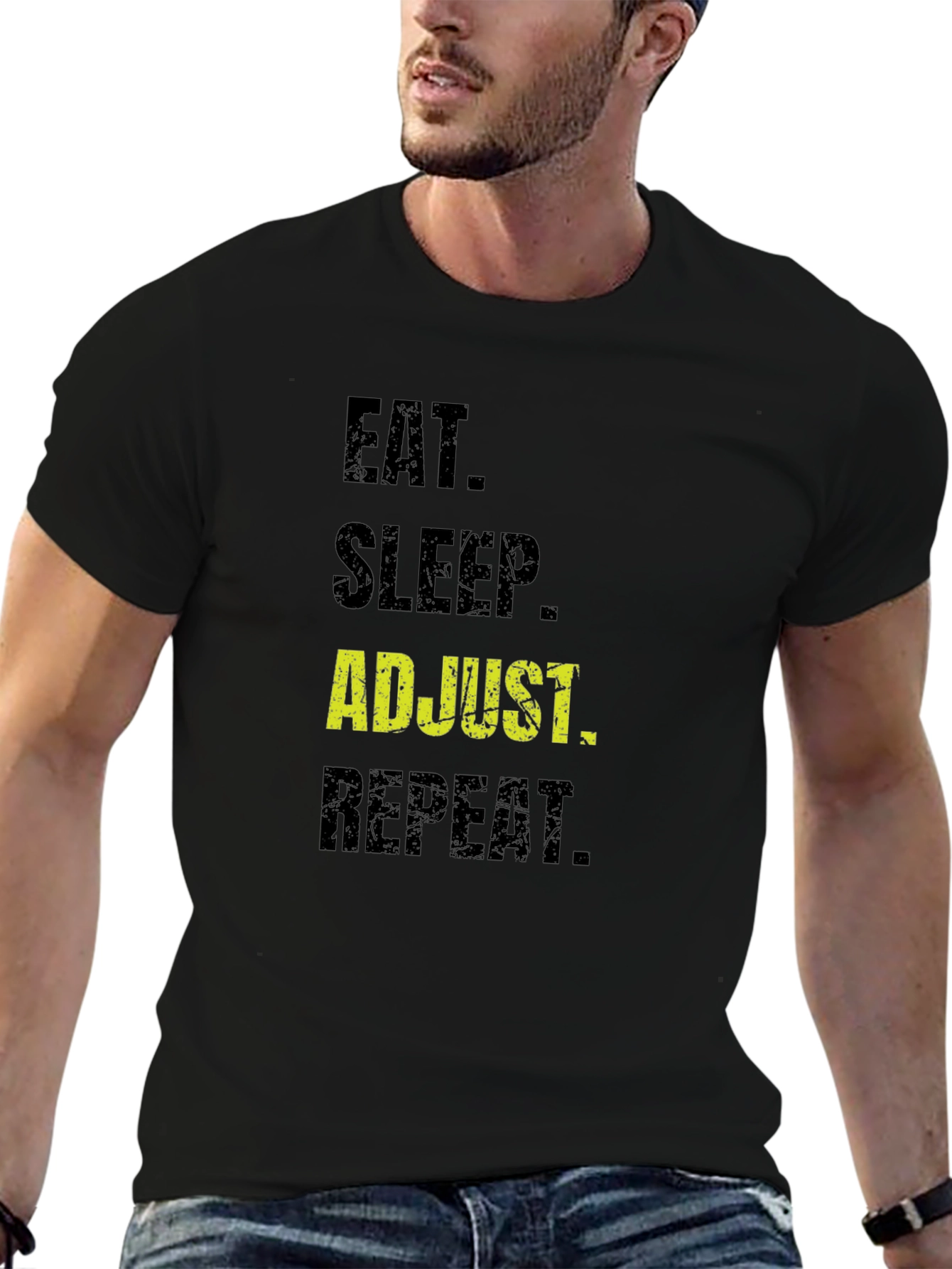 Eat Sleep Adjust Repeat T-Shirt Funny Chiropractic