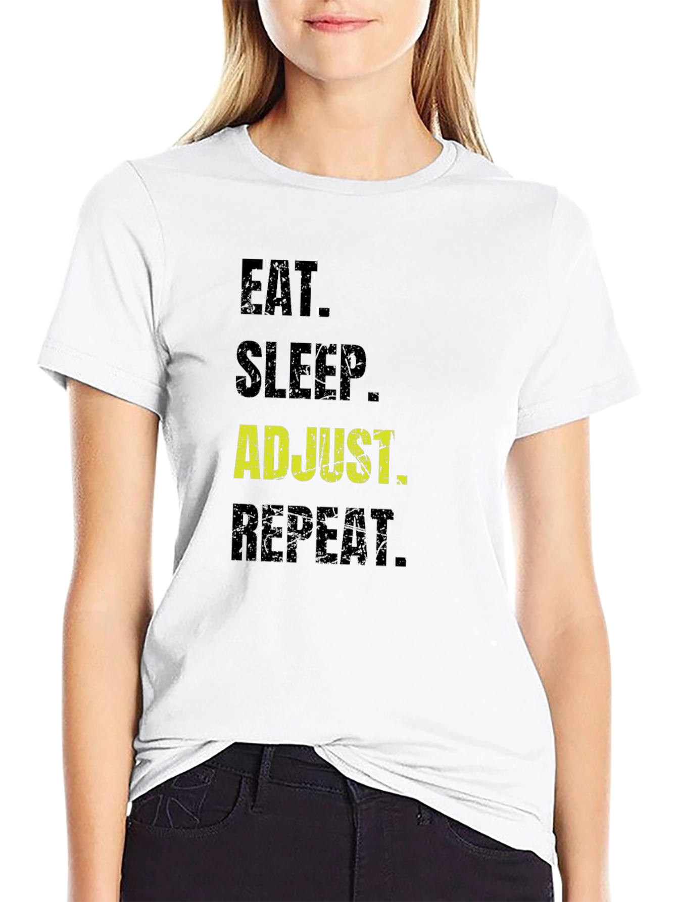 Eat Sleep Adjust Repeat T-Shirt Funny Chiropractic
