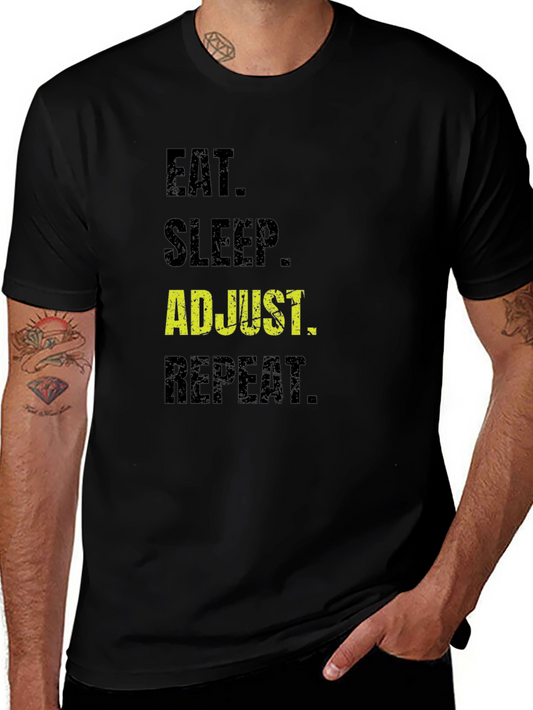 Eat Sleep Adjust Repeat T-Shirt Funny Chiropractic