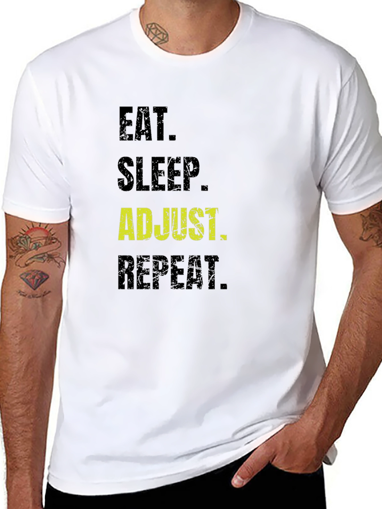 Eat Sleep Adjust Repeat T-Shirt Funny Chiropractic