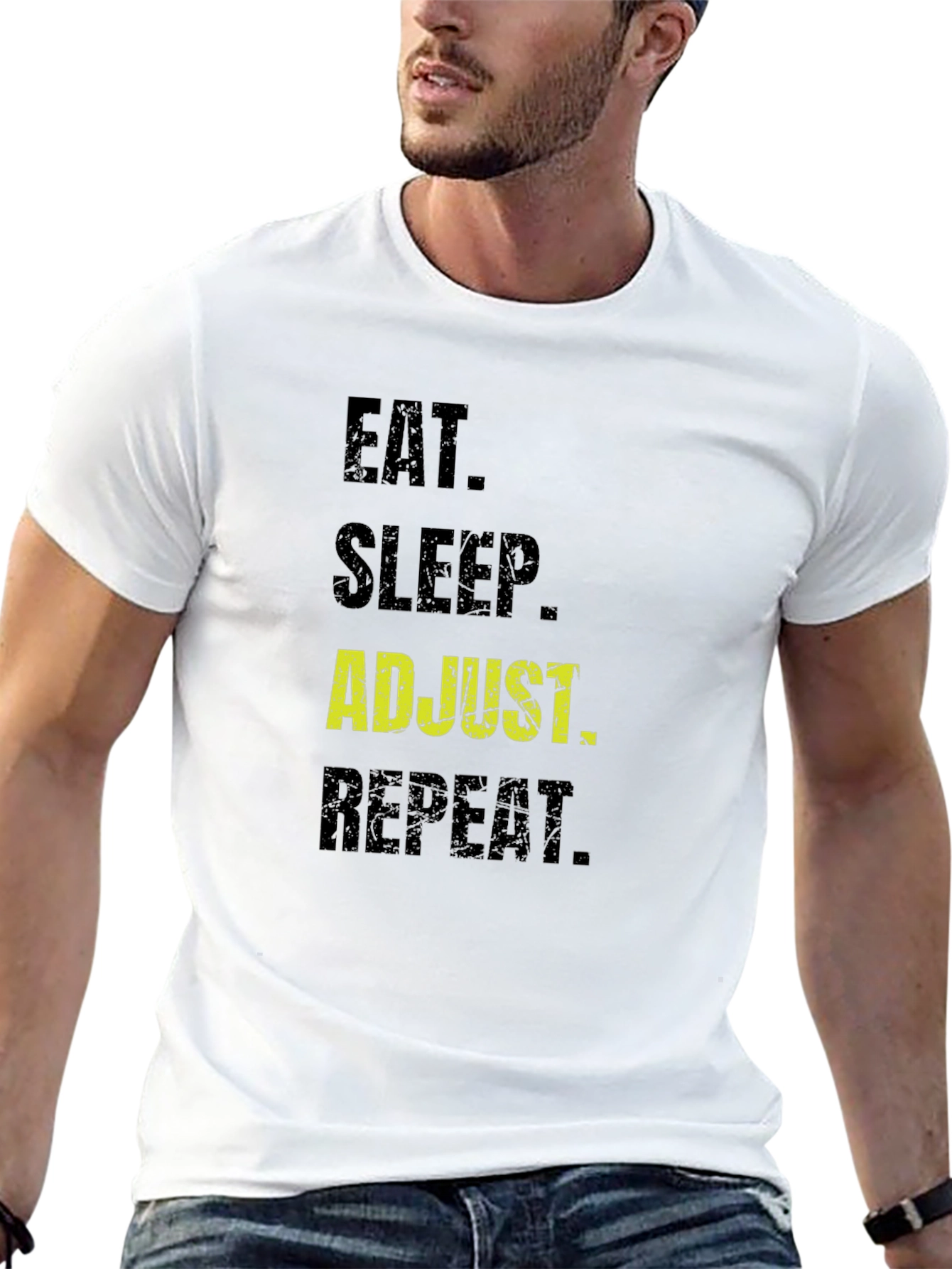 Eat Sleep Adjust Repeat T-Shirt Funny Chiropractic