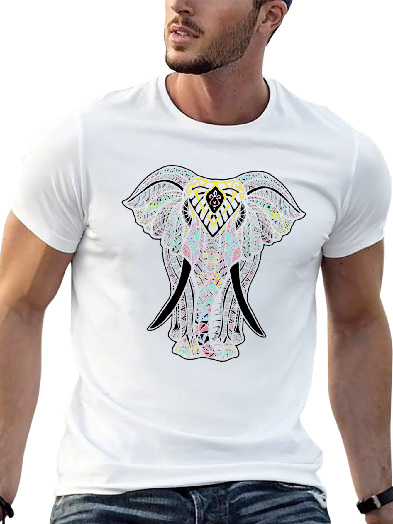 Elephant Mandala Graphic Tee