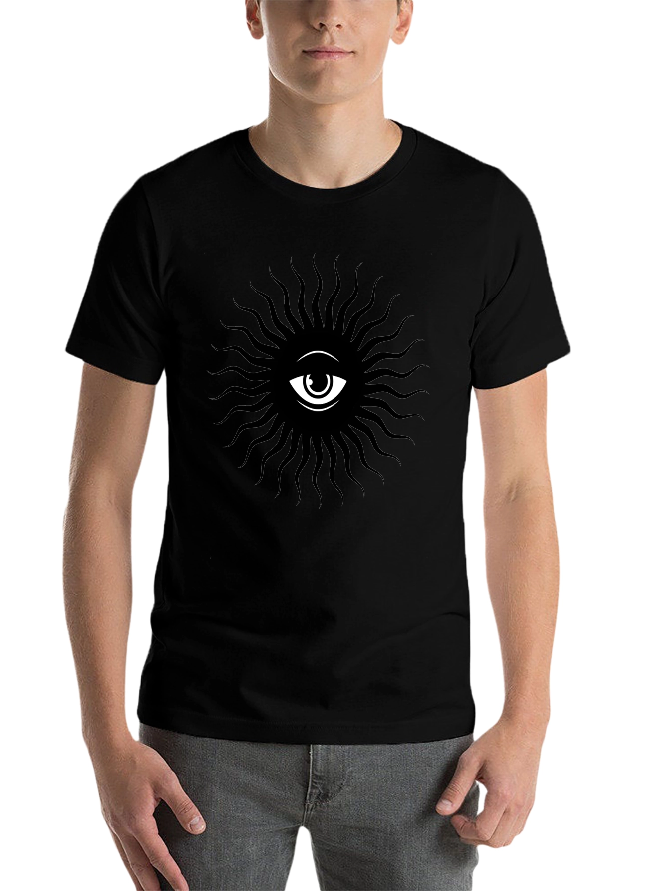 Eye Sunburst Graphic T-Shirt - Black