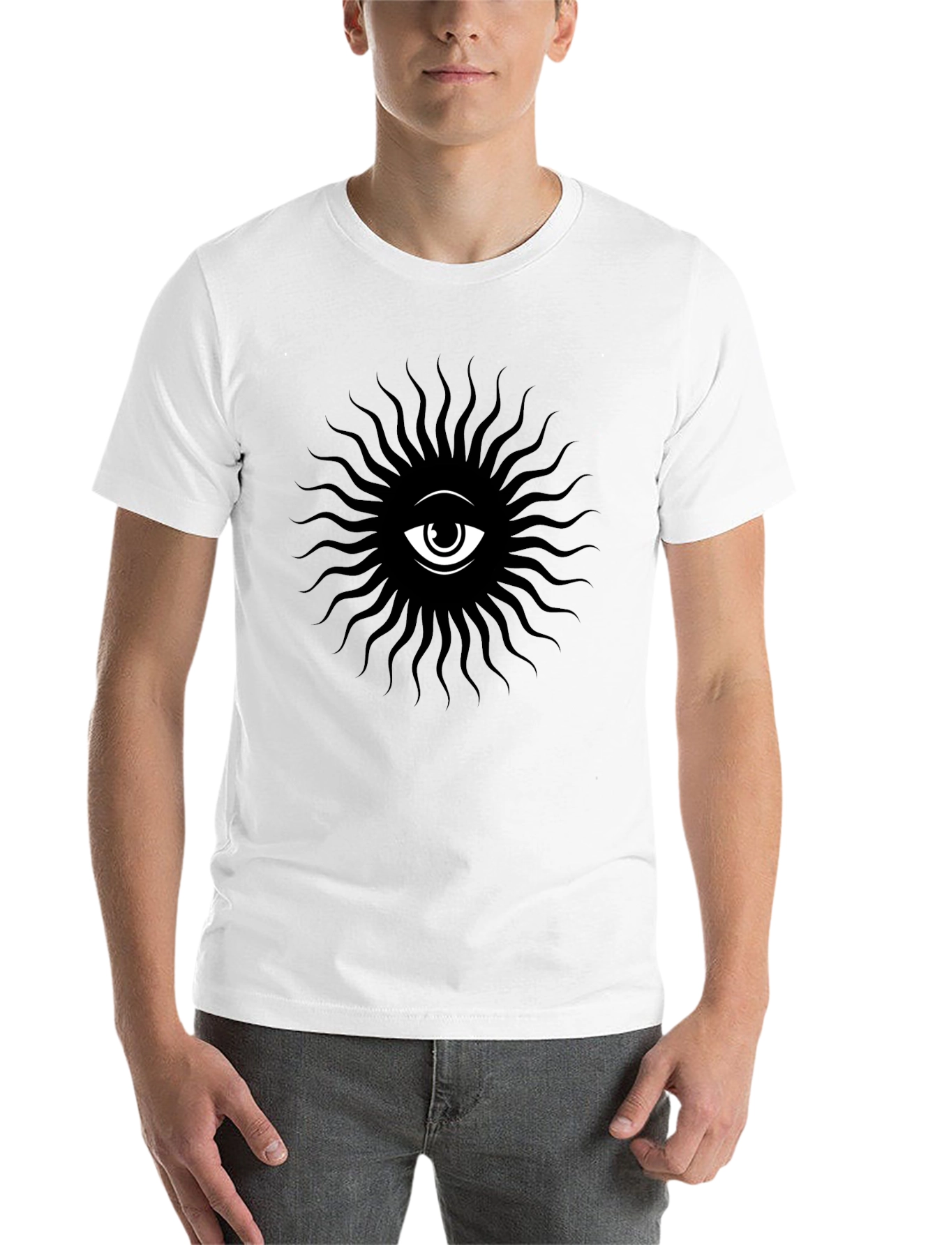 Eye Sunburst Graphic T-Shirt - Black