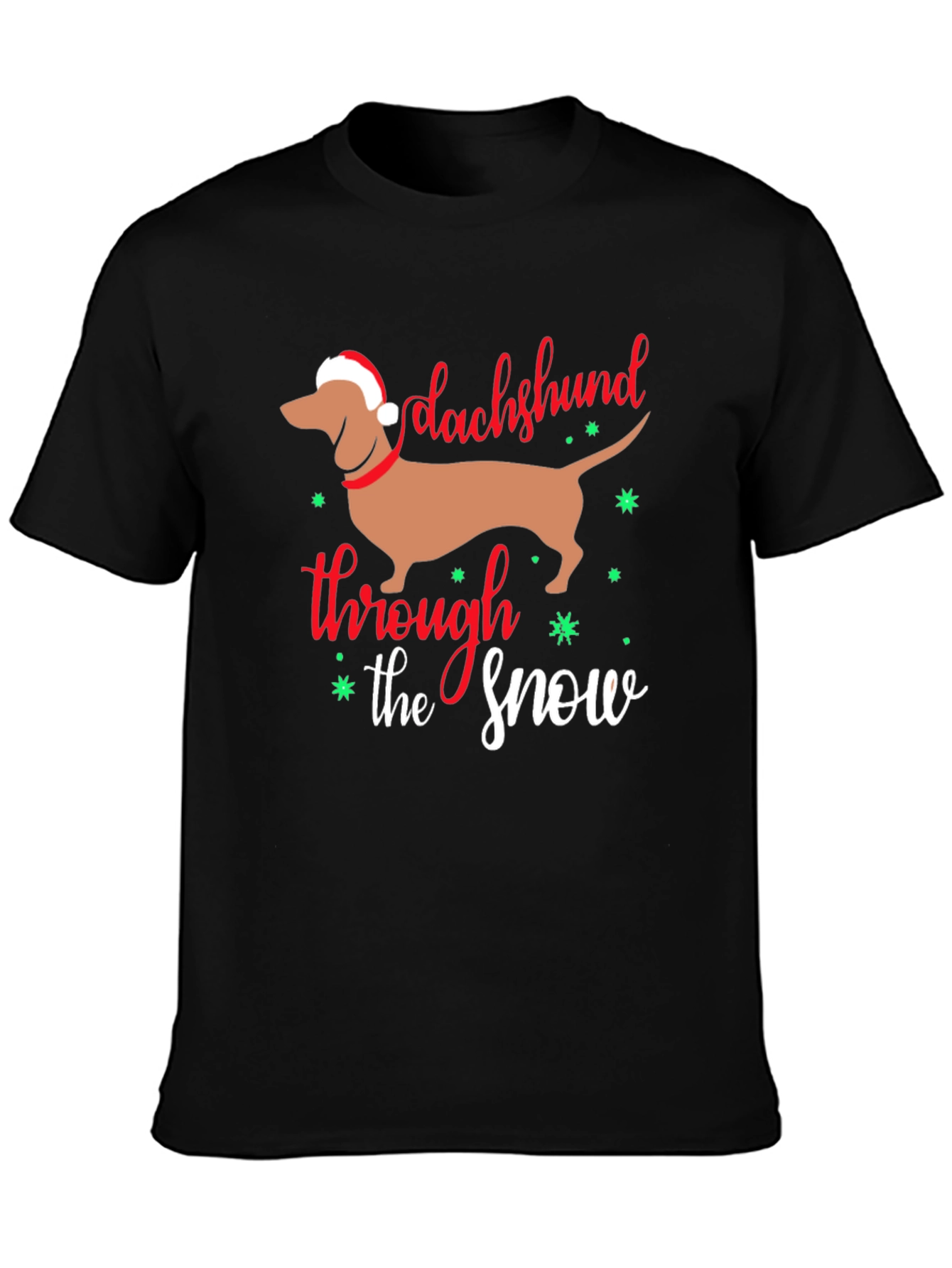 Dachshund Through the Snow Christmas T-Shirt