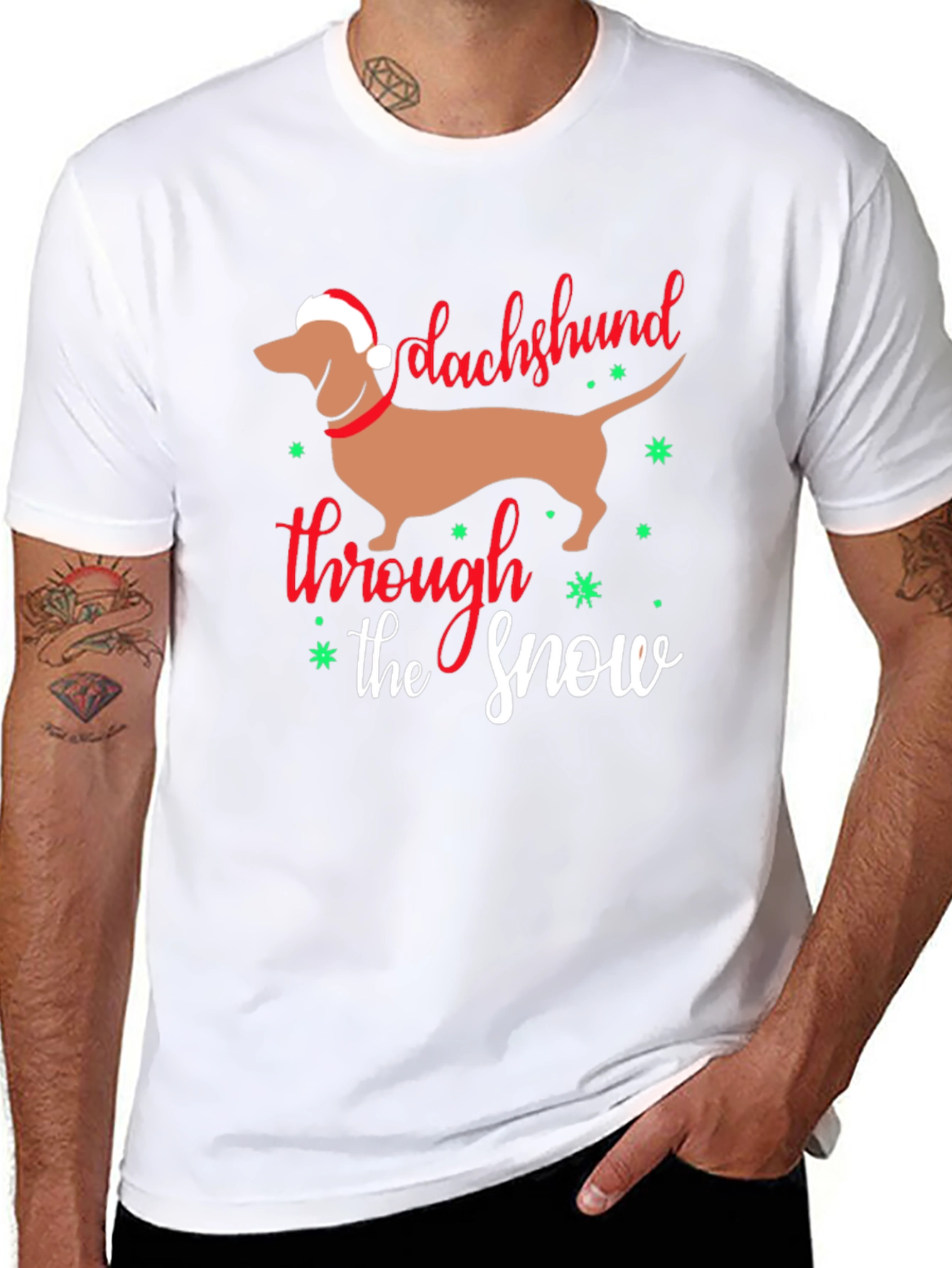 Dachshund Through the Snow Christmas T-Shirt