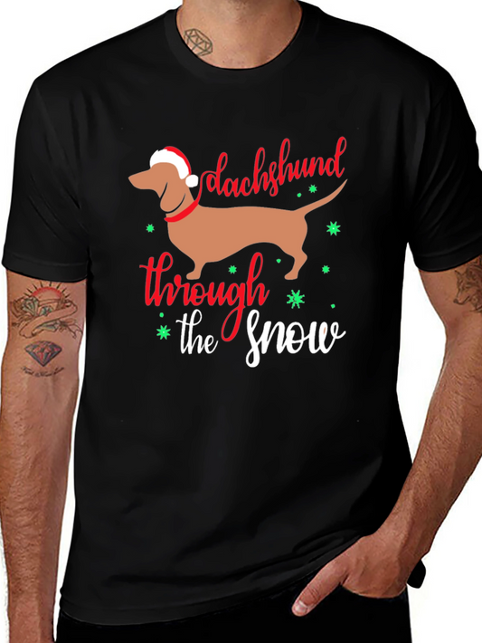 Dachshund Through the Snow Christmas T-Shirt