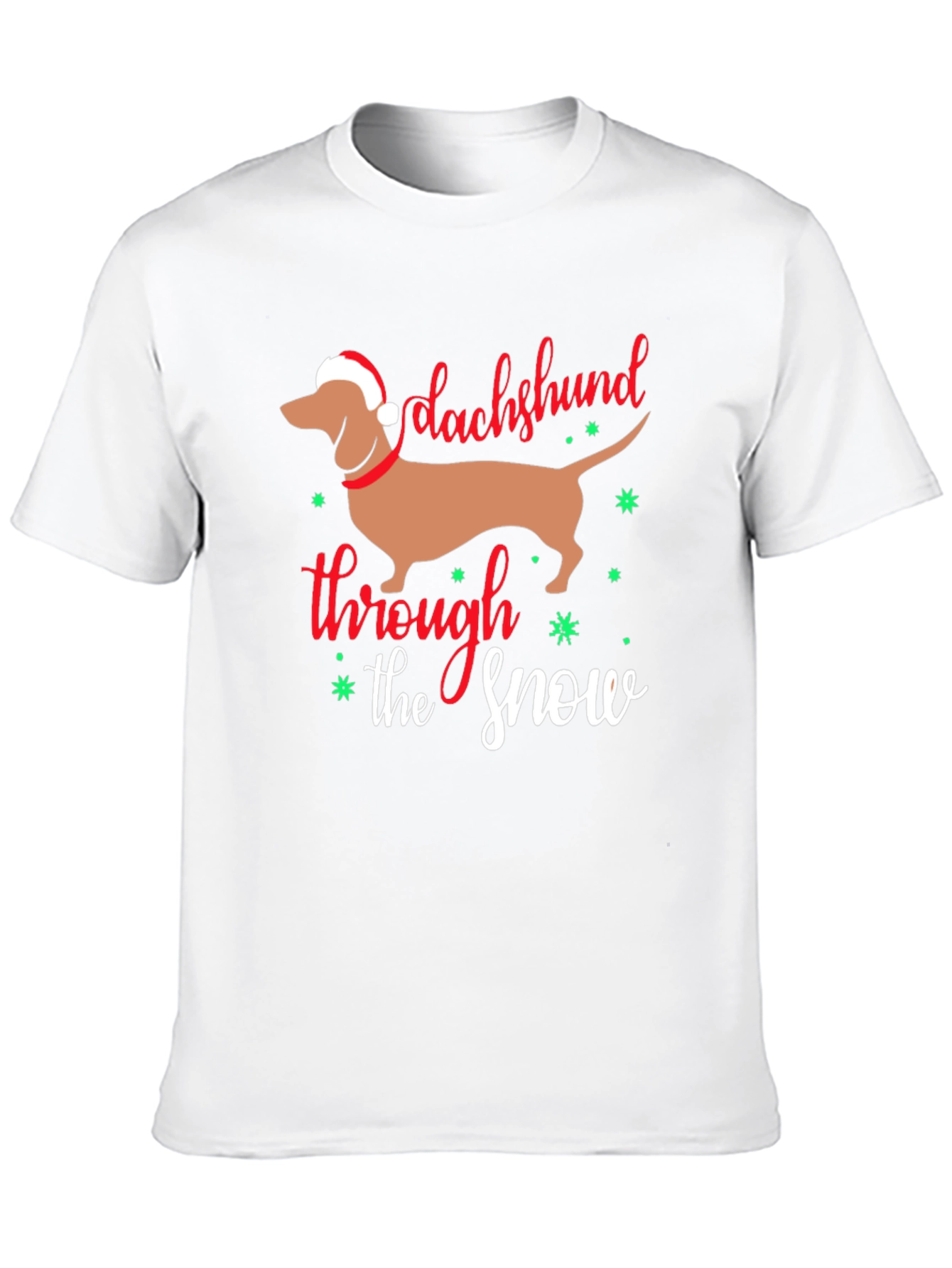 Dachshund Through the Snow Christmas T-Shirt