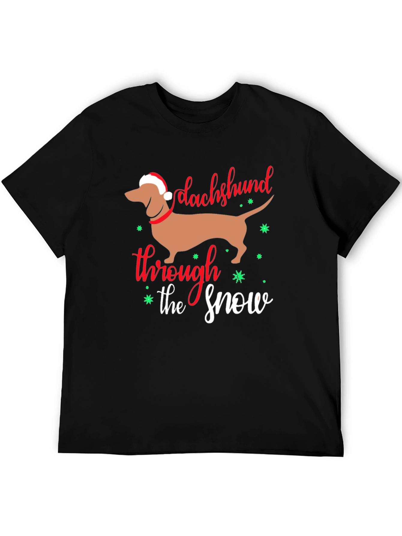 Dachshund Through the Snow Christmas T-Shirt